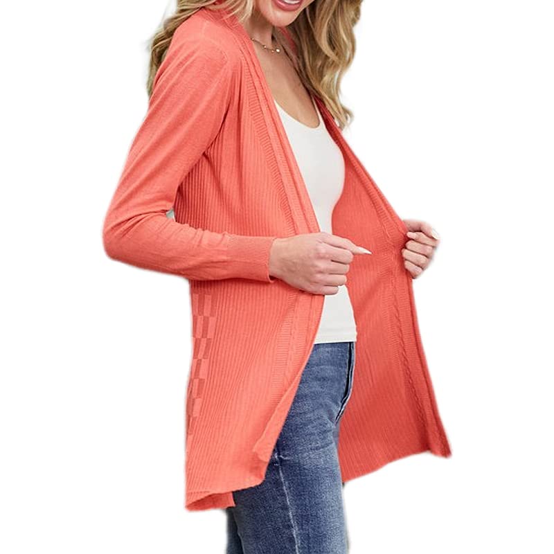 Women's Lightweight Long Sleeve Sweater Knit Cardigan - Soft Comfortable Open Front Cover Up for Fall & Winter Fashion