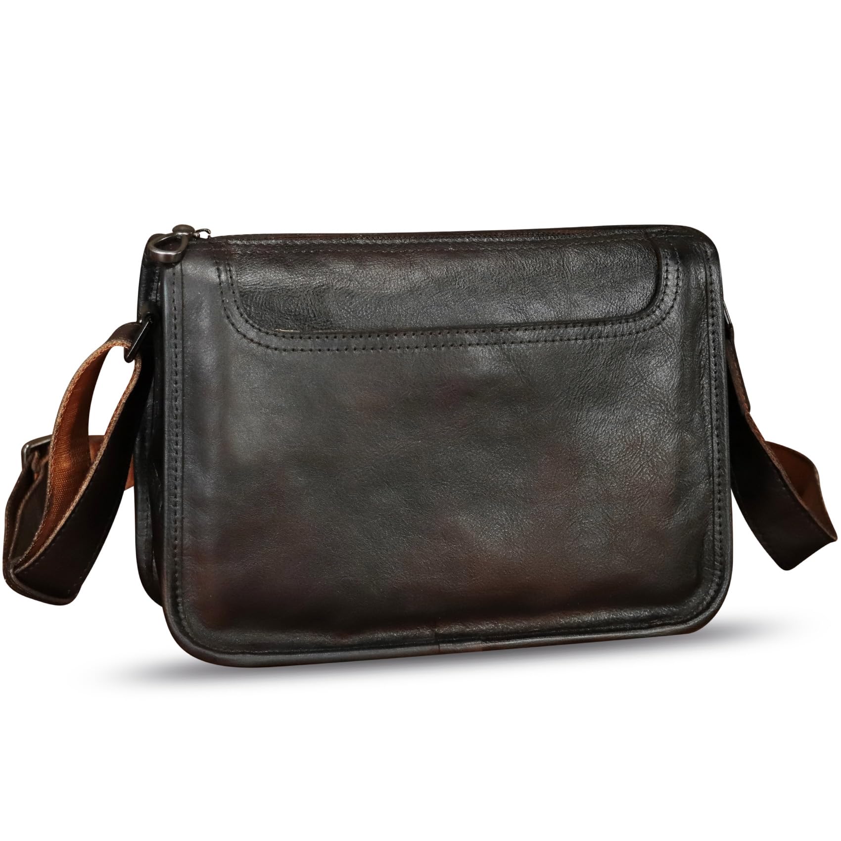 Genuine Leather Messenger Bag for Men - Crossbody Shoulder Bag, Business Sling Purse, Casual Daypack Satchel - Perfect for Office, Travel & Daily Commute