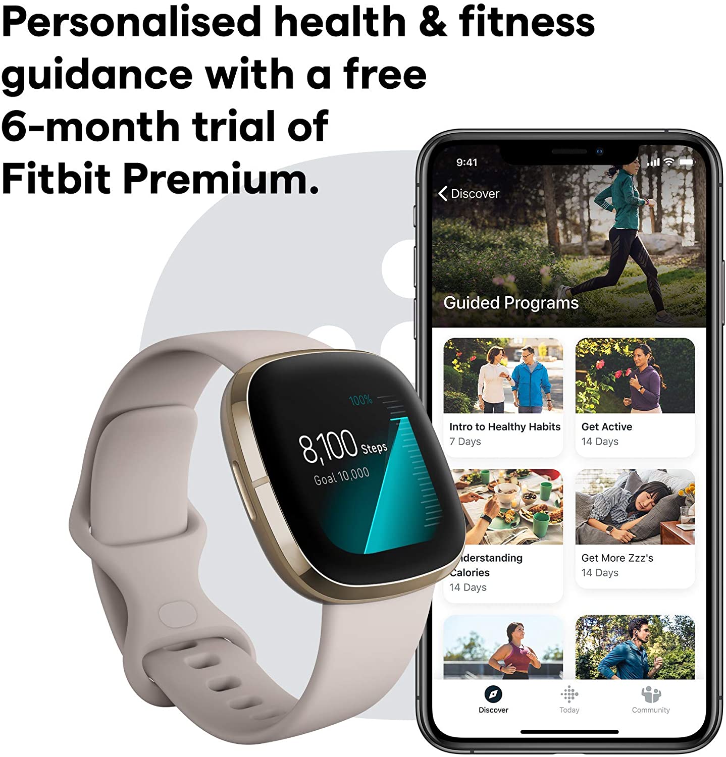 Fitbit Sense Advanced Health & Fitness Smartwatch with ECG, Stress Sensor, 24/7 Heart Rate & SpO2 Monitoring - Renewed Like New (White/Gold) | Perfect for Workouts, Sleep Tracking & Daily Activity Monitoring