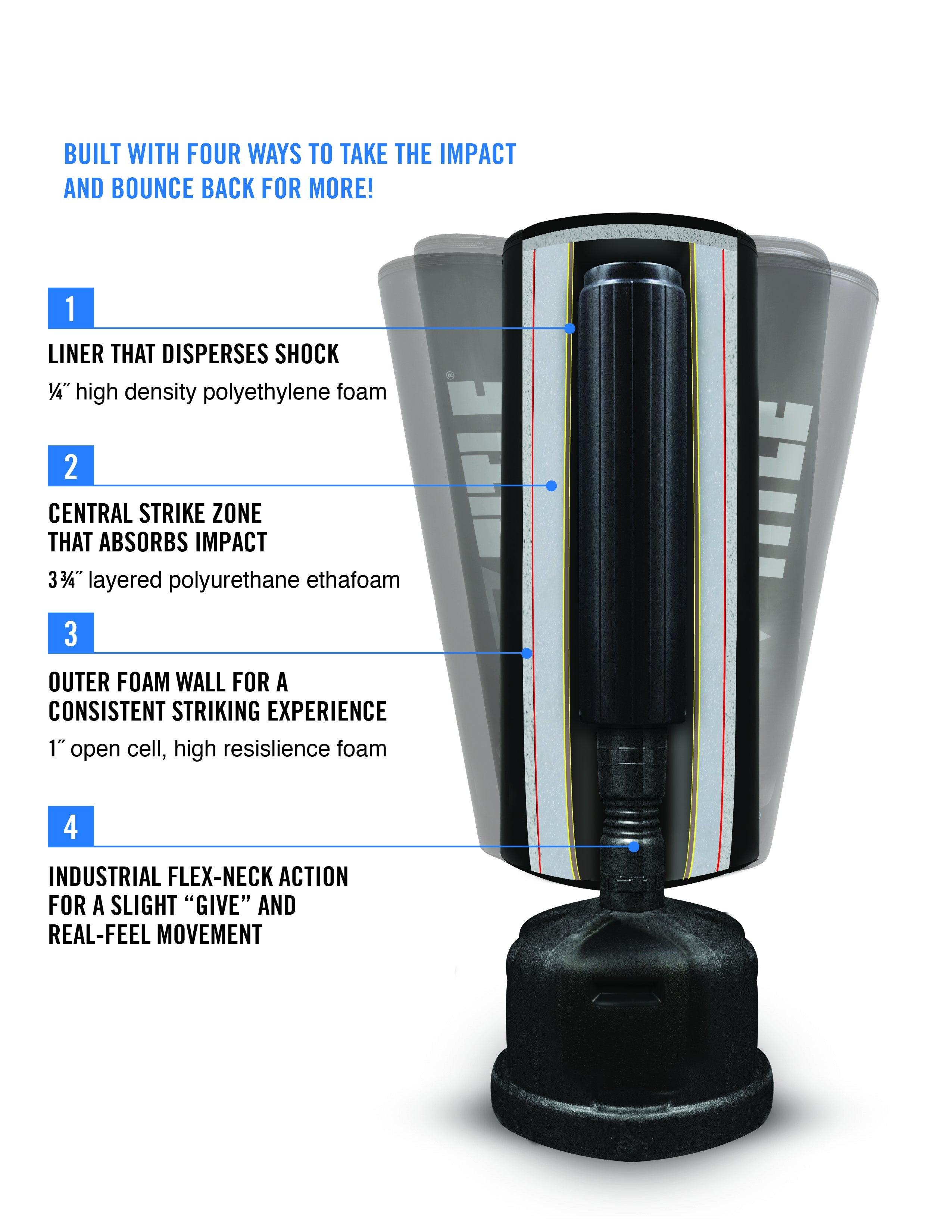 TITLE Boxing Hydro Flex H2O Freestanding Heavy Punching Bag - Professional Training Equipment for Boxing, MMA & Home Gym Workouts - Perfect for Indoor & Outdoor Fitness Training