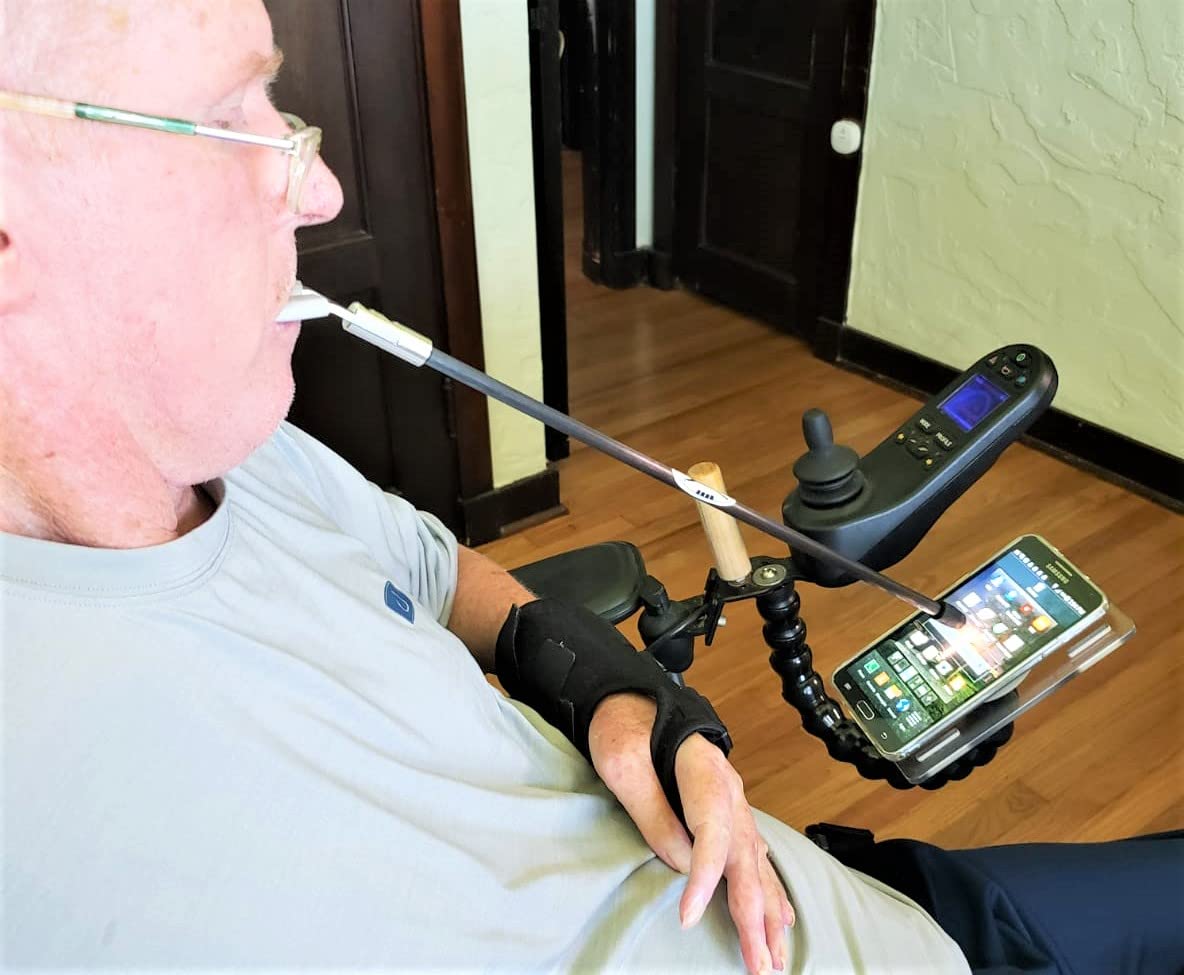 Jastick Mouthstick - V Bite Angled (22) Capacitive Touchscreen Stylus for Smartphones, Tablets & Computers - Lightweight, Durable & Rigid Assistive Device for Quadriplegics & Low Mobility Users - Perfect for Hands-Free Typing, Drawing & Device Navigation