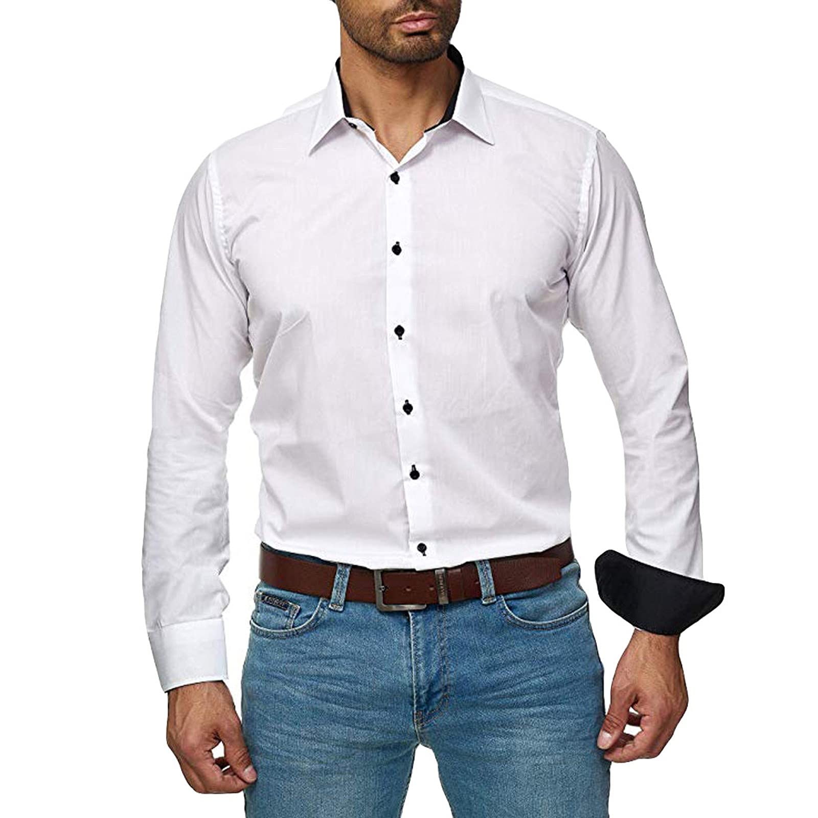 Men's Casual Button Down Dress Shirts - Long Sleeve Regular Fit Oxford Shirt for Work & Business | Western Style Formal Wear | Perfect for Office, Interviews & Special Occasions
