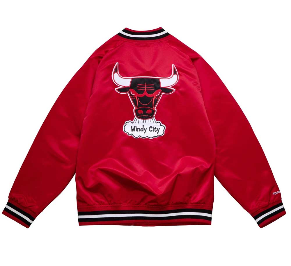 Chicago Bulls Double Clutch Lightweight Satin Jacket - NBA Fan Gear for Men & Women - Perfect for Game Day, Streetwear & Casual Outfits