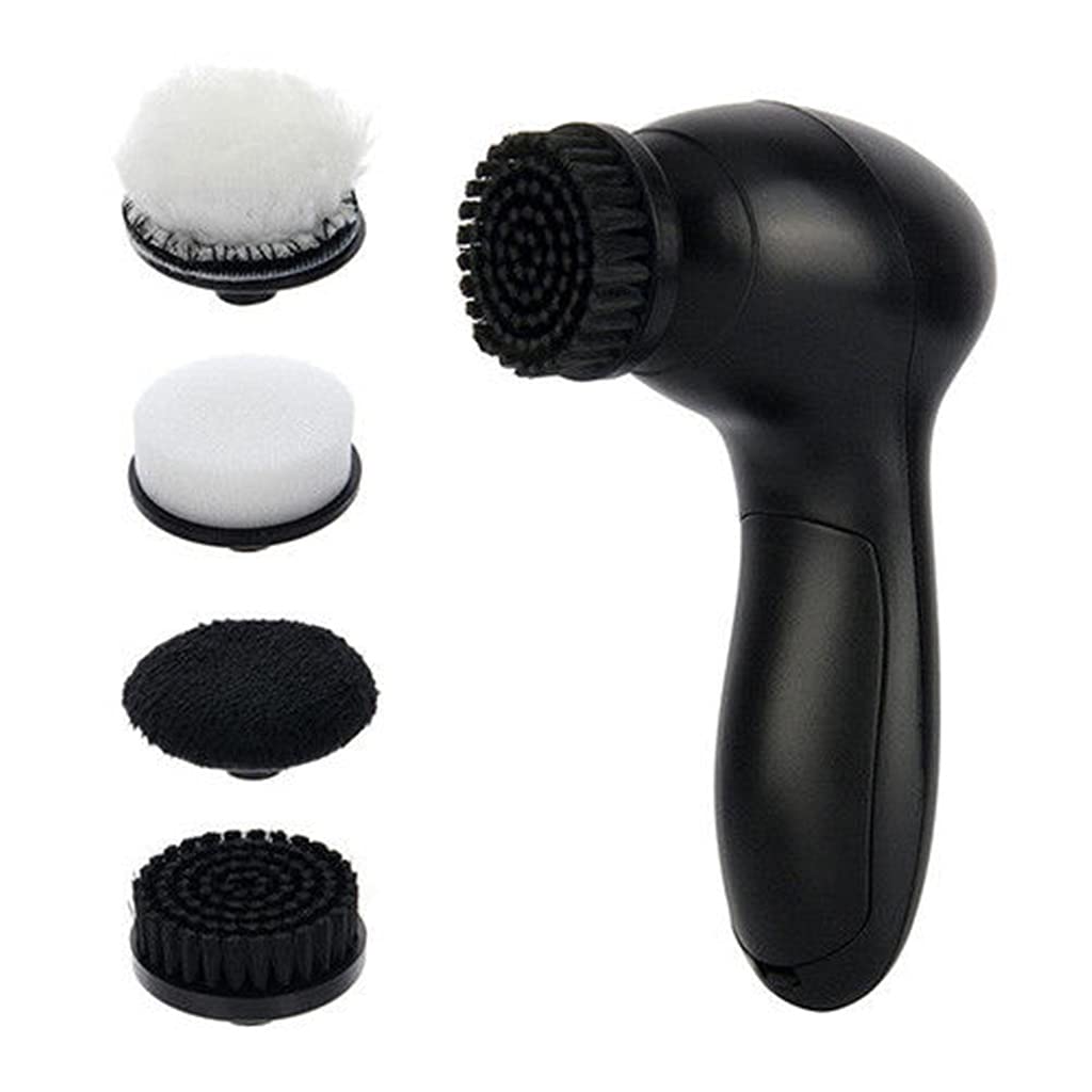 SLATIOM Electric Shoe Polisher - Handheld Leather Shoe Shine Machine & Cleaning Brush Kit for Shoes, Bags, Clothes | Portable Shoe Care for Home, Office & Travel Use