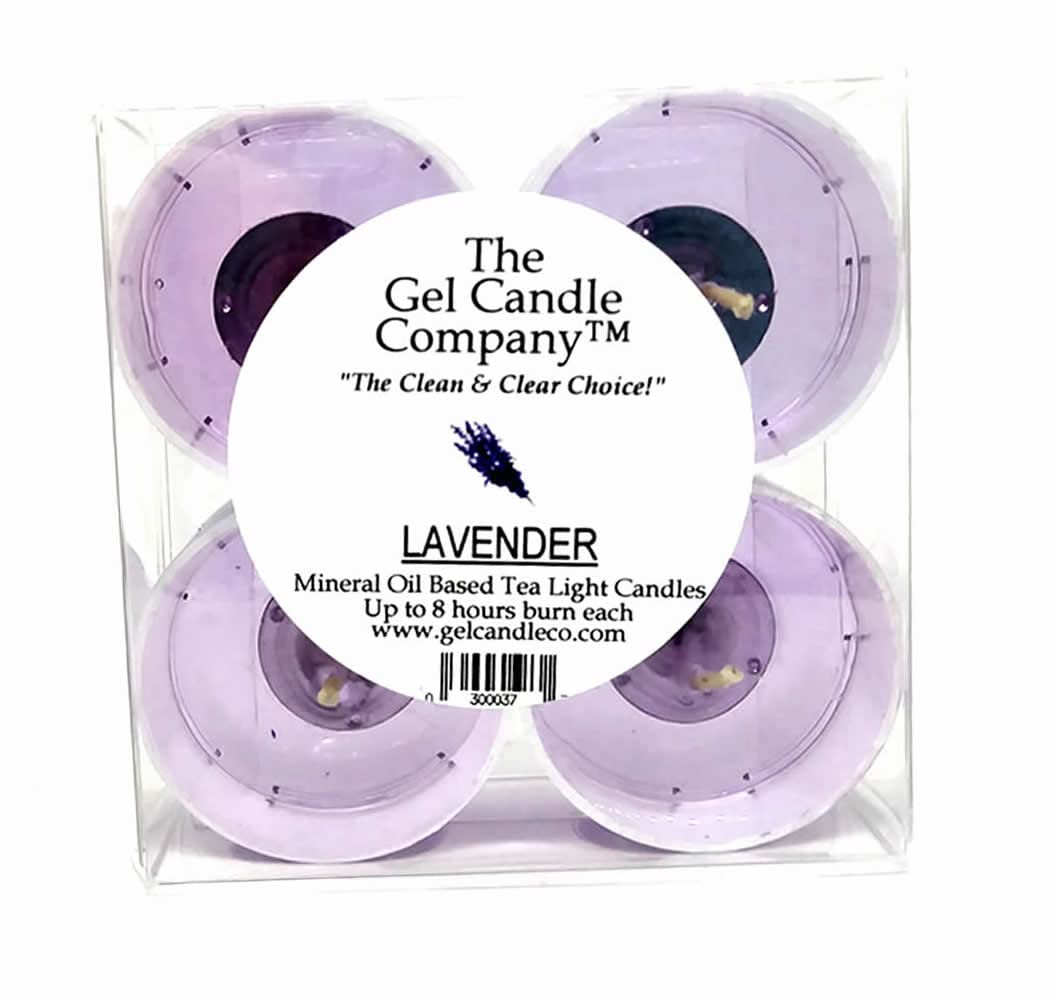 4 Pack Lavender Scented Tea Light Candles - Long Lasting 8 Hours, Mineral Oil Based, Floral Aroma for Relaxation & Home Decor - Perfect for Spa, Yoga, Romantic Dinners & Aromatherapy
