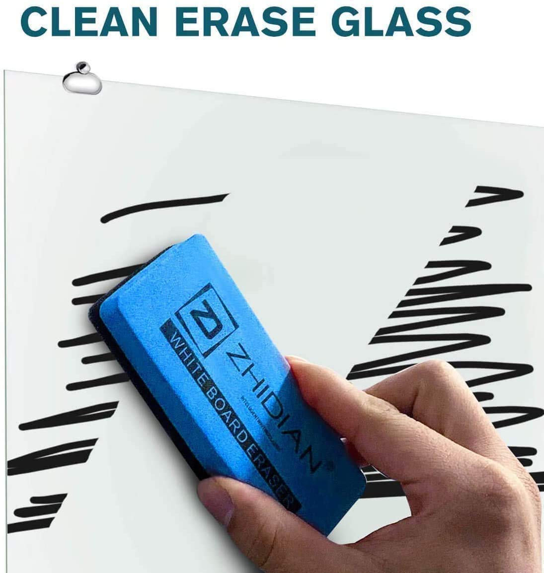 2-in-1 Magnetic Glass Whiteboard 72