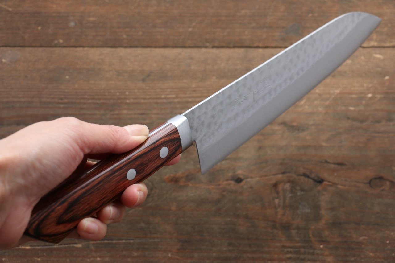 Premium Kunihira VG1 Hammered Japanese Chef Knife Set - Gyuto, Santoku & Usuba - High Carbon Stainless Steel Kitchen Knives for Professional Chefs & Home Cooking - Perfect for Slicing, Dicing & Precision Cutting
