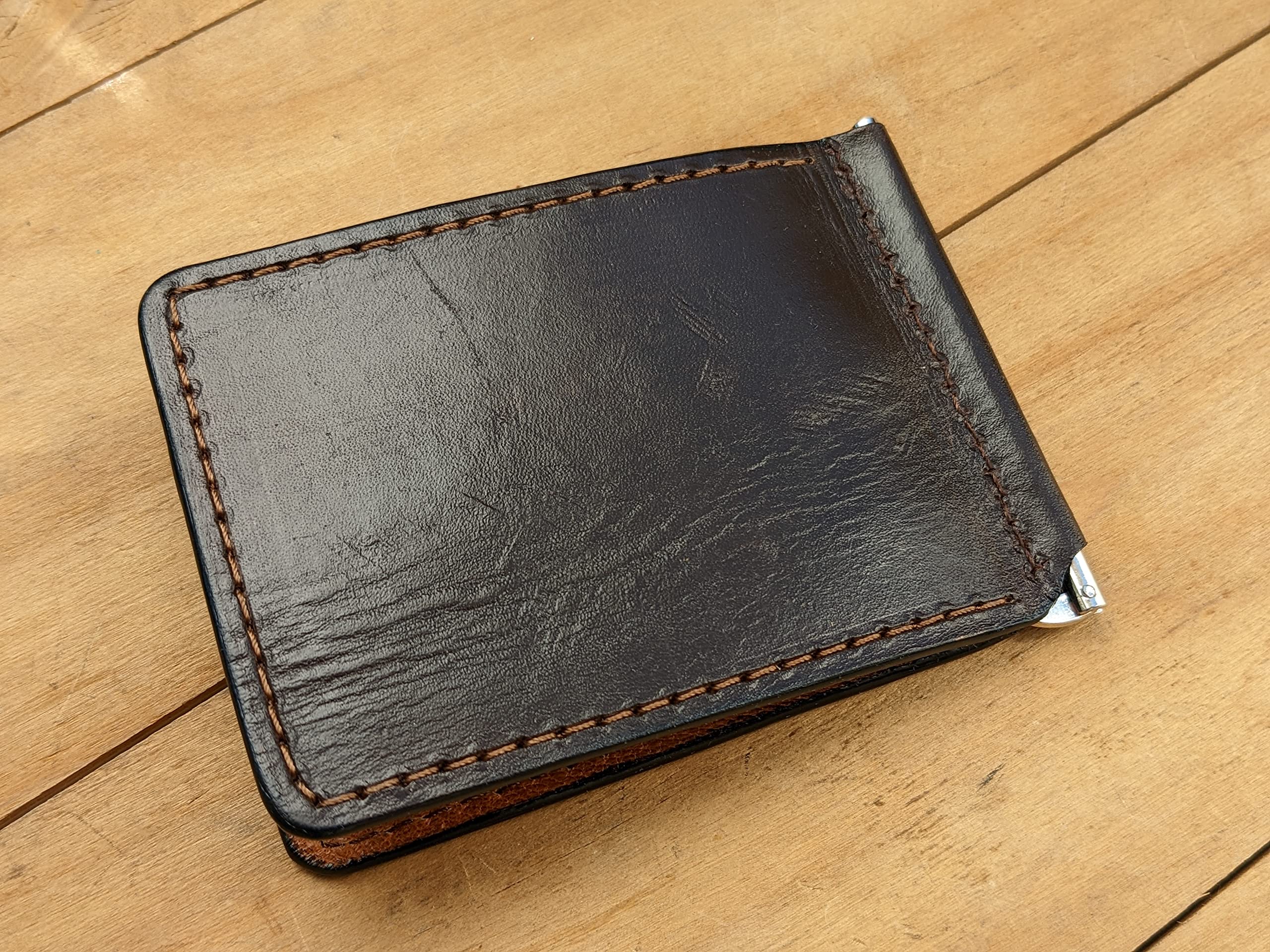 Handmade 3D Genuine Leather Pirate Sword & Skull Wallet for Men - Caribbean Themed Money Clip with Airbrush Art - Custom Personalized Carved & Tooled Leather Bifold Wallet - Perfect for Gifts, Collectors & Pirate Enthusiasts