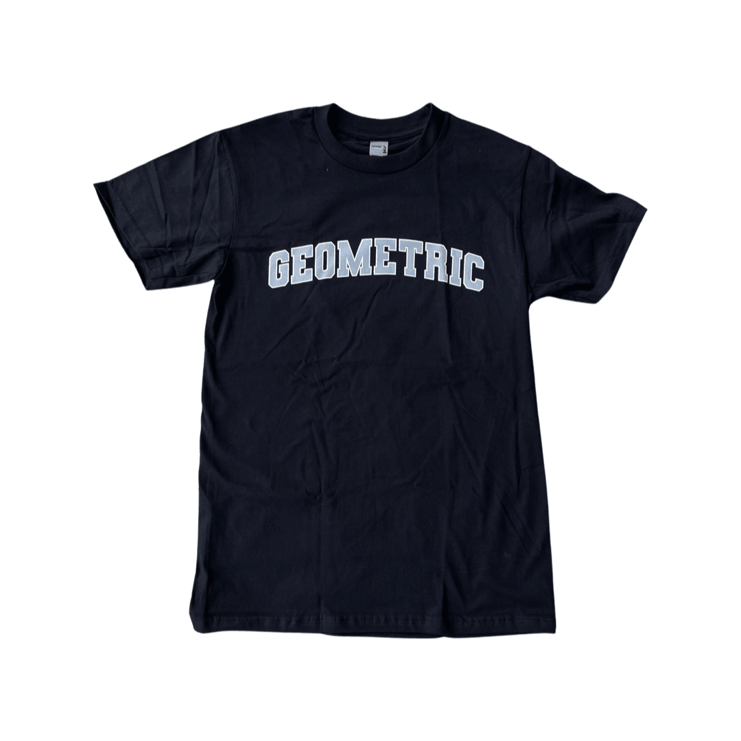Geometric Varsity T-Shirt for Men & Women - Trendy Black, Grey & White Casual Tee - Perfect for Streetwear, College Style & Everyday Outfits