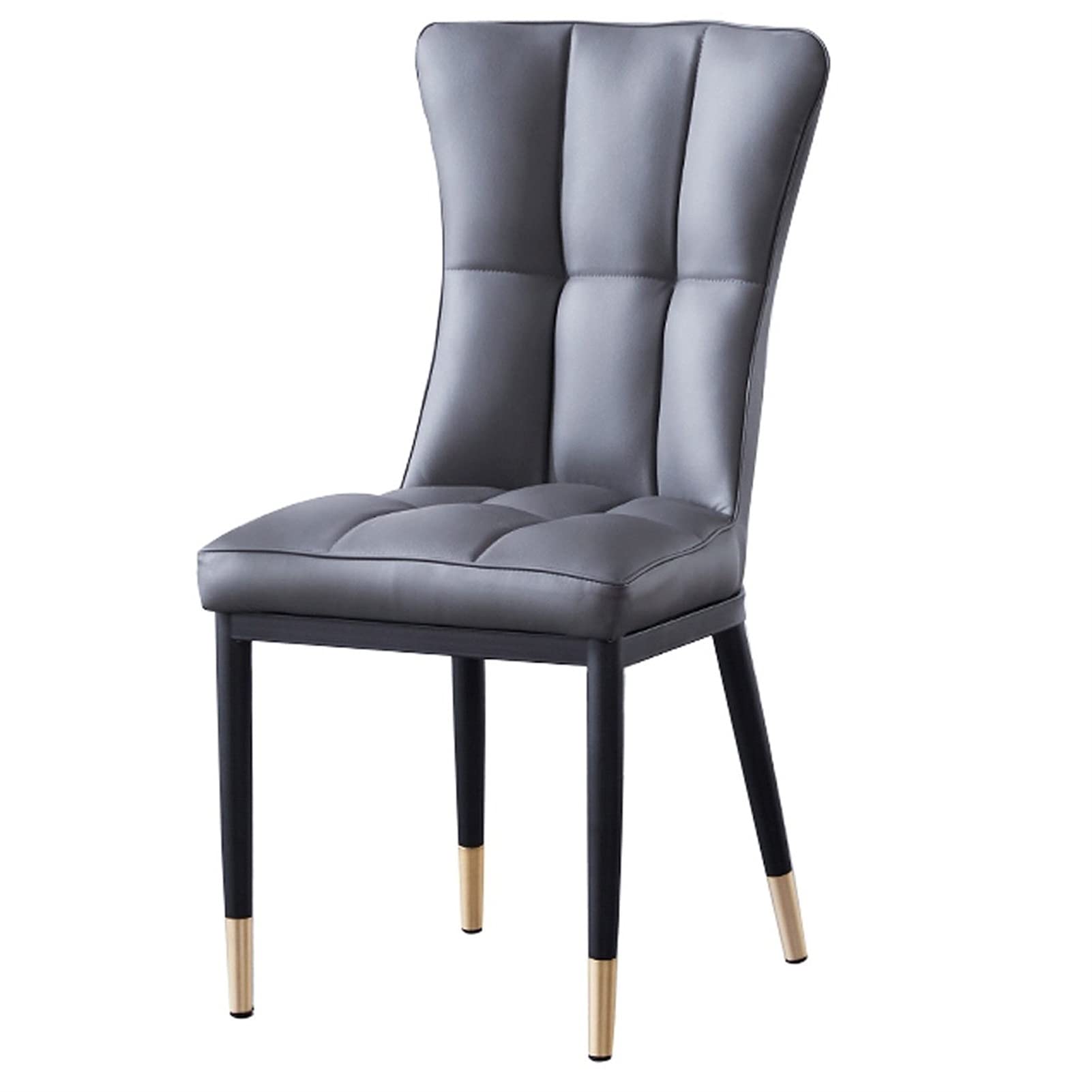 Modern Kitchen Dining Chairs - Matte Leather Upholstered Mid Century Side Chairs with Metal Legs for Dining Room, Living Room, Bedroom | Comfortable Seating for Family Meals, Entertaining Guests & Home Office Use