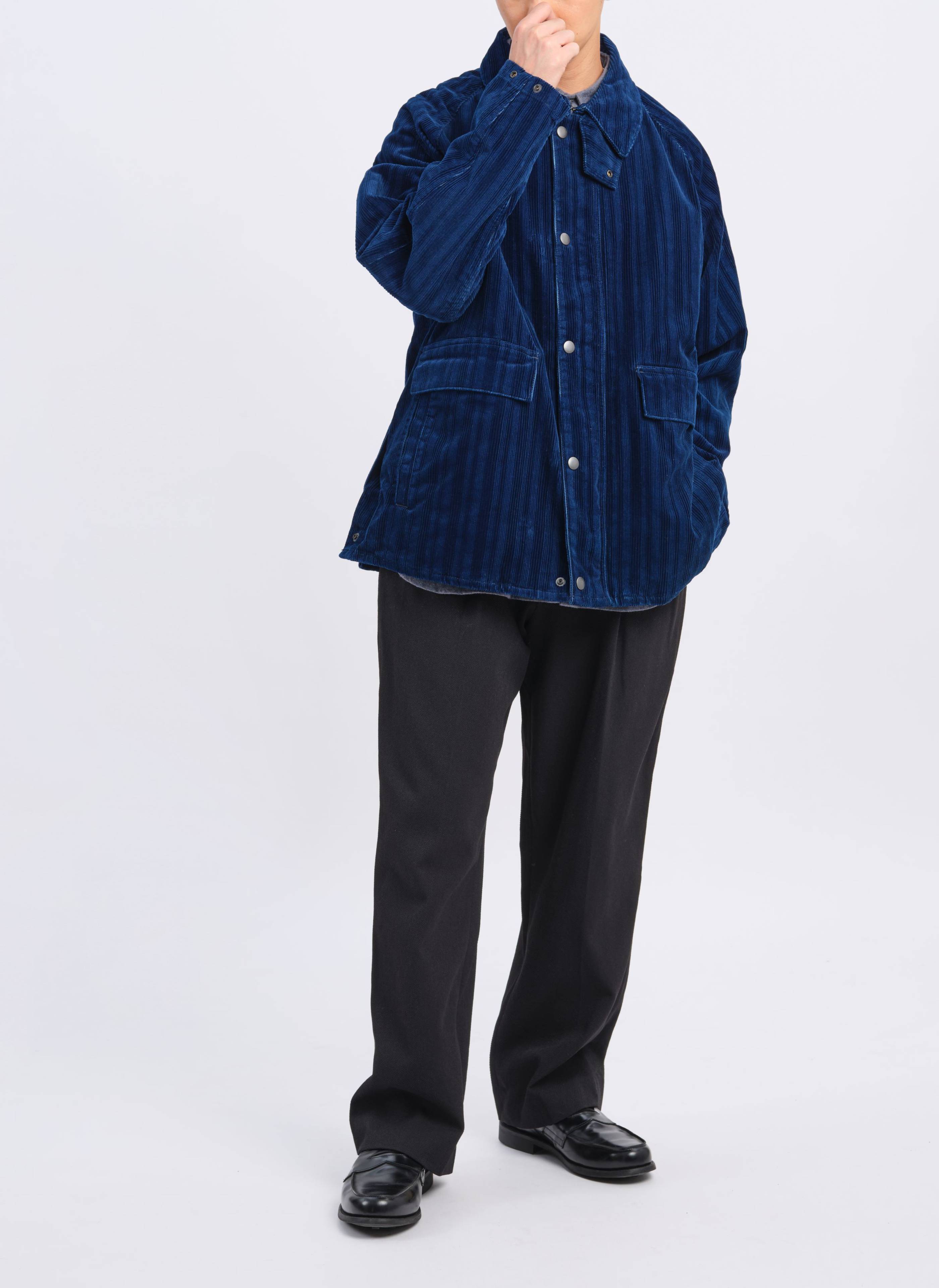 Indigo Cotton Corduroy Hunting Jacket - Warm & Durable Outdoor Jacket for Men - Perfect for Hunting, Hiking & Fall Adventures