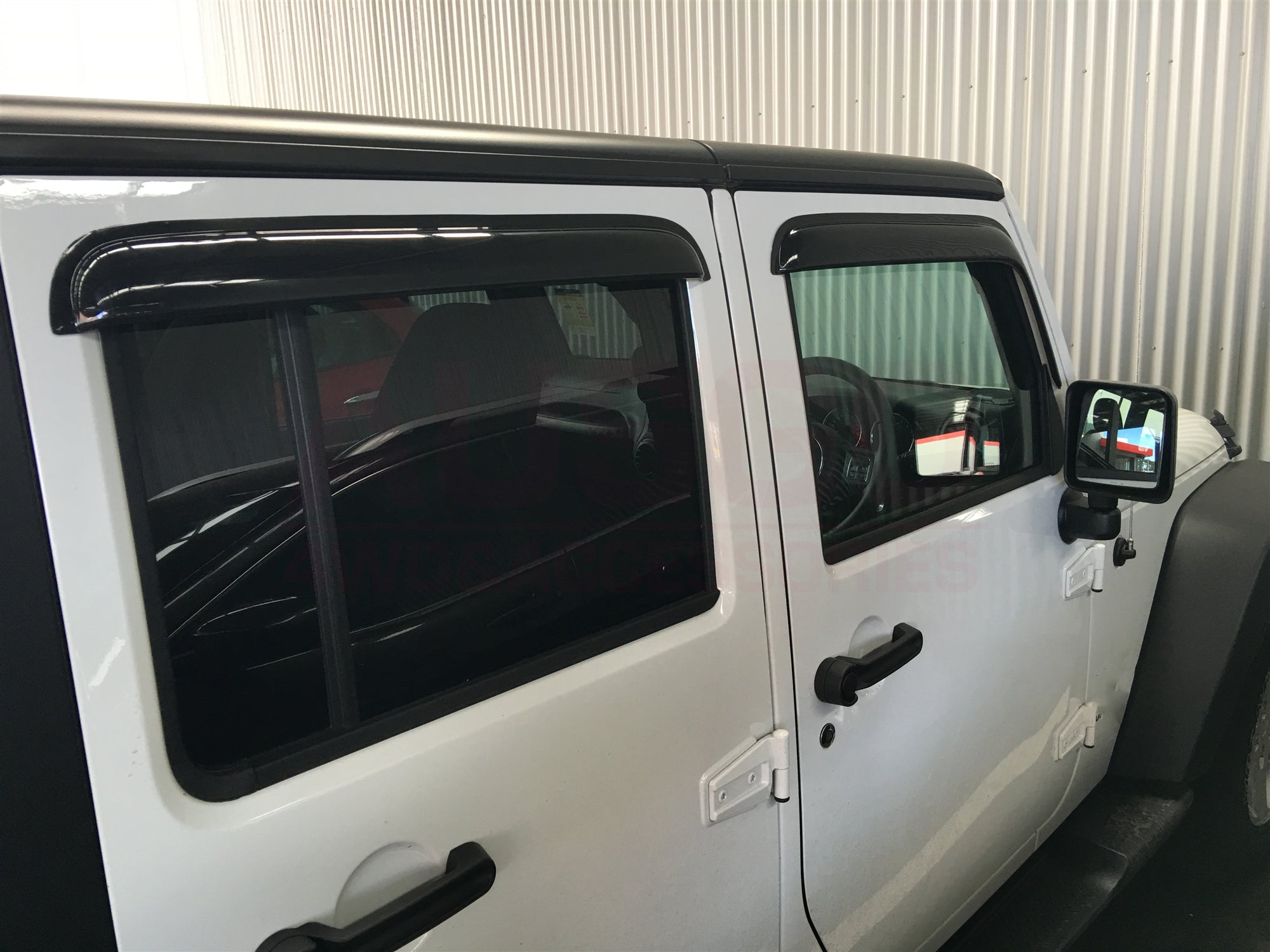 Premium Weather Shields for Jeep Wrangler JK 4-Door (2007-2018) - Durable Rain Guards & Wind Deflectors for All-Season Protection & Off-Road Adventures