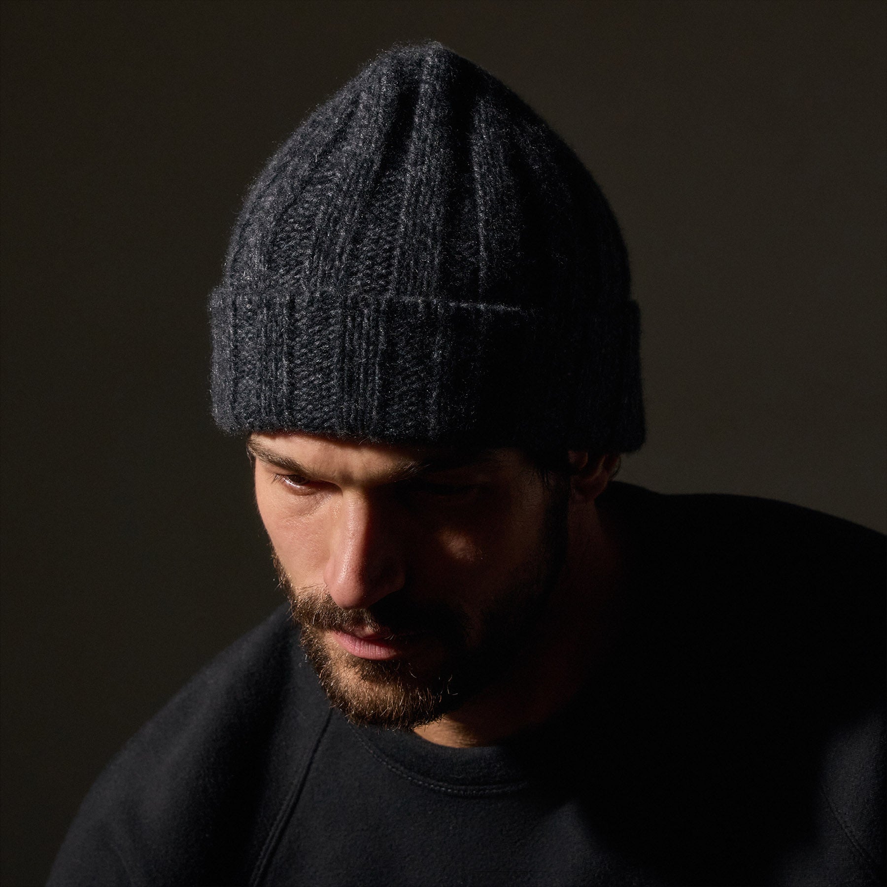 Premium Cashmere Marled Beanie - Soft & Warm Winter Hat for Men & Women - Charcoal Marl Knit Beanie for Cold Weather & Outdoor Activities