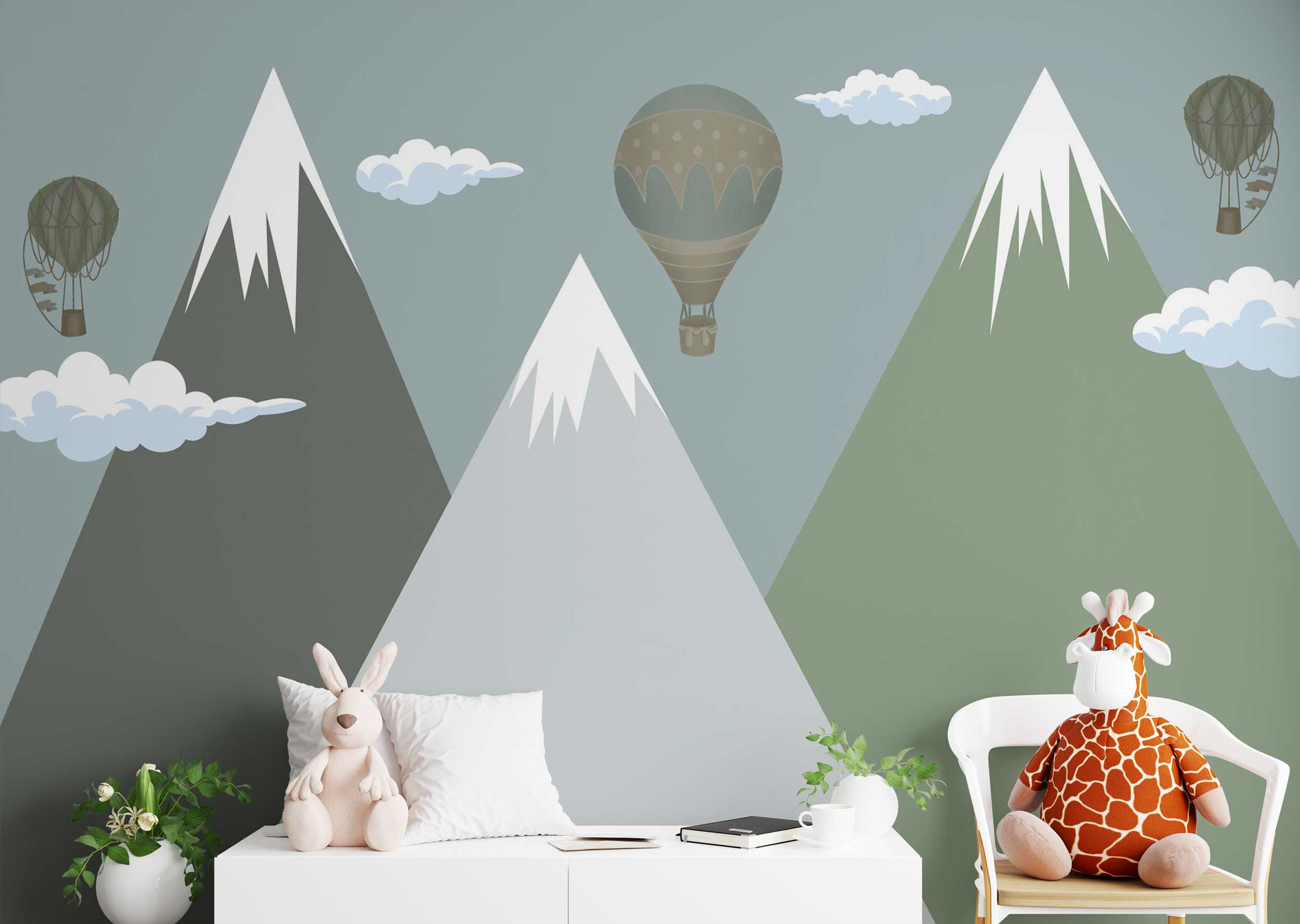 Swiss Alps Snow Kids Room Wallpaper Mural - Winter Scenery Peel & Stick Wall Decal for Nursery, Bedroom Decor - Perfect for Boys & Girls Room Makeover