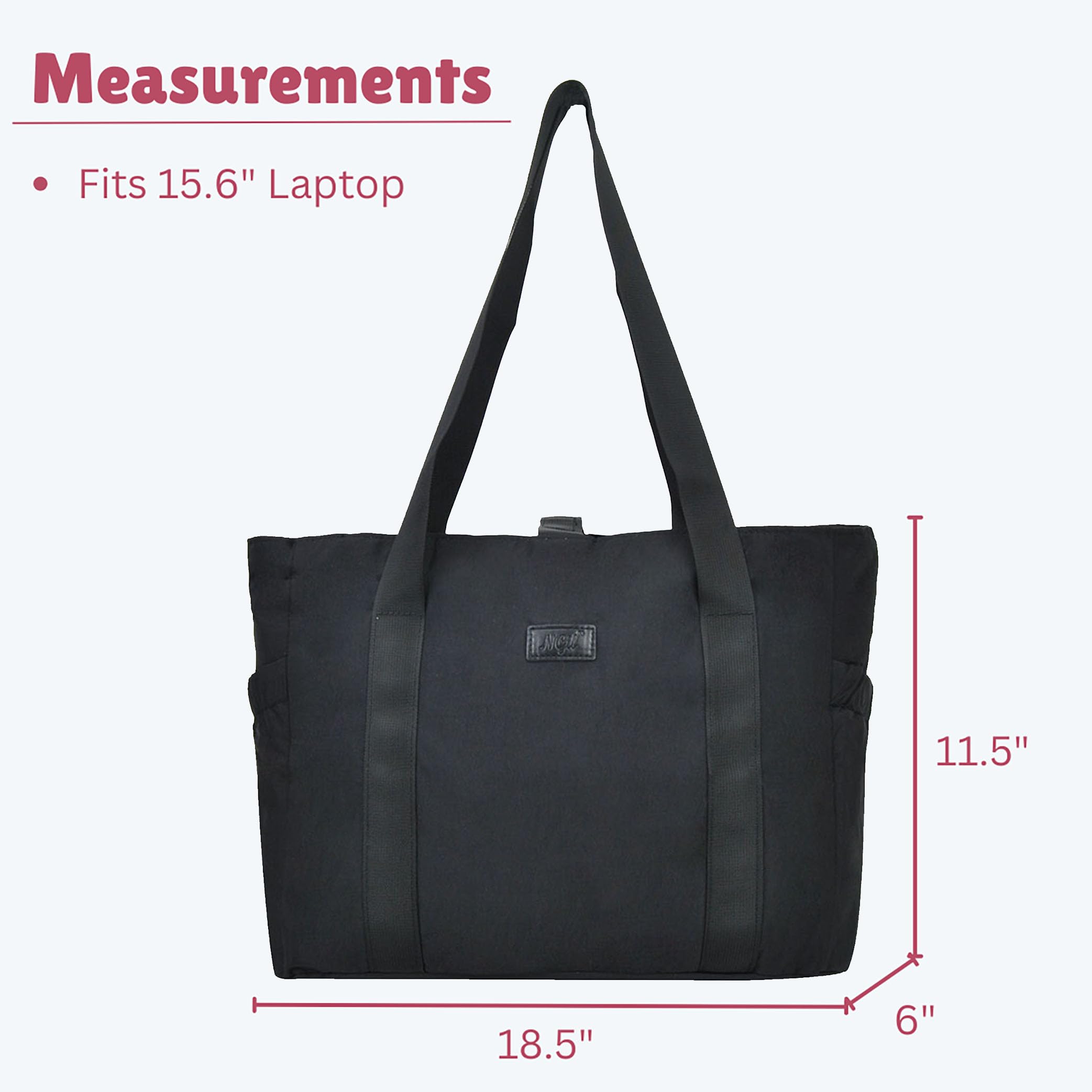 Premium Yoga Tote Bag for Women - Gym, Work & Travel Laptop Shoulder Bag - Nurse Tote with Computer Compartment - Perfect for Fitness, Office & Daily Commute