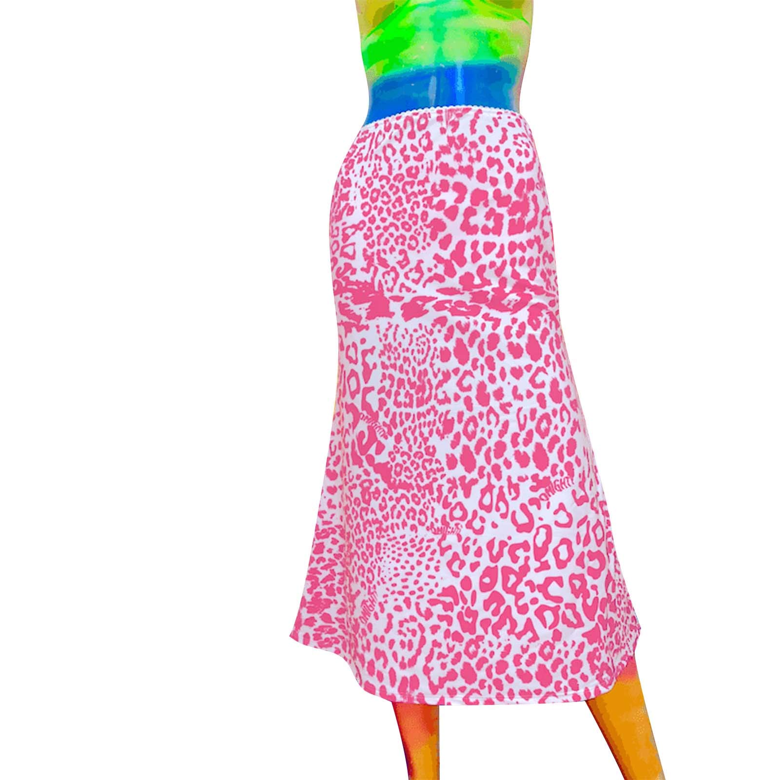 Women's High Waist Bohemian A-Line Midi Skirt - Y2K E-Girl Streetwear Summer Fashion Skirt for Beach, Music Festivals & Casual Outfits
