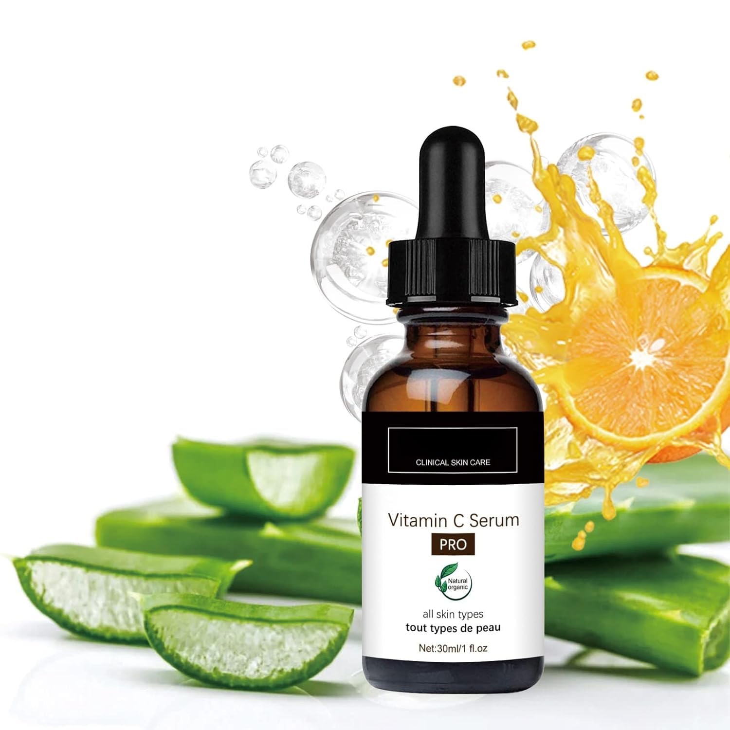 **Collagen Boost Anti-Aging Vitamin C Serum with Hyaluronic Acid – Brightening & Dark Spot Treatment for Face (3-Pack) – Perfect for Daily Skincare & Nighttime Routine**
