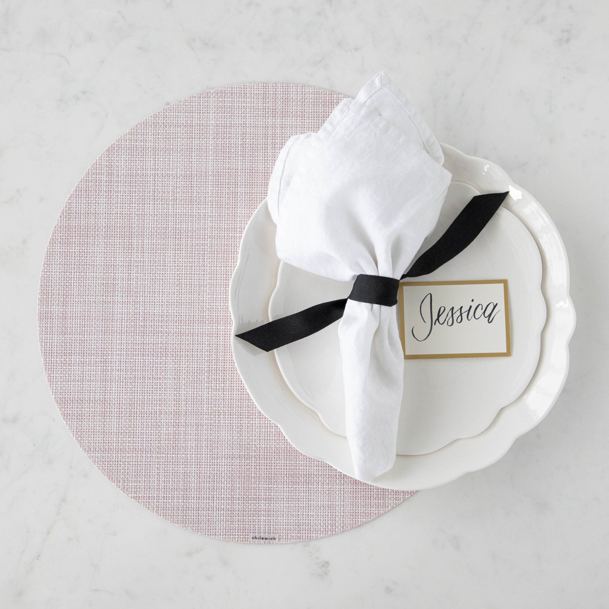 Blush Mini Basketweave Mats - Non-Slip Coasters for Drinks & Decor | Perfect for Coffee Tables, Kitchen Countertops & Home Decor