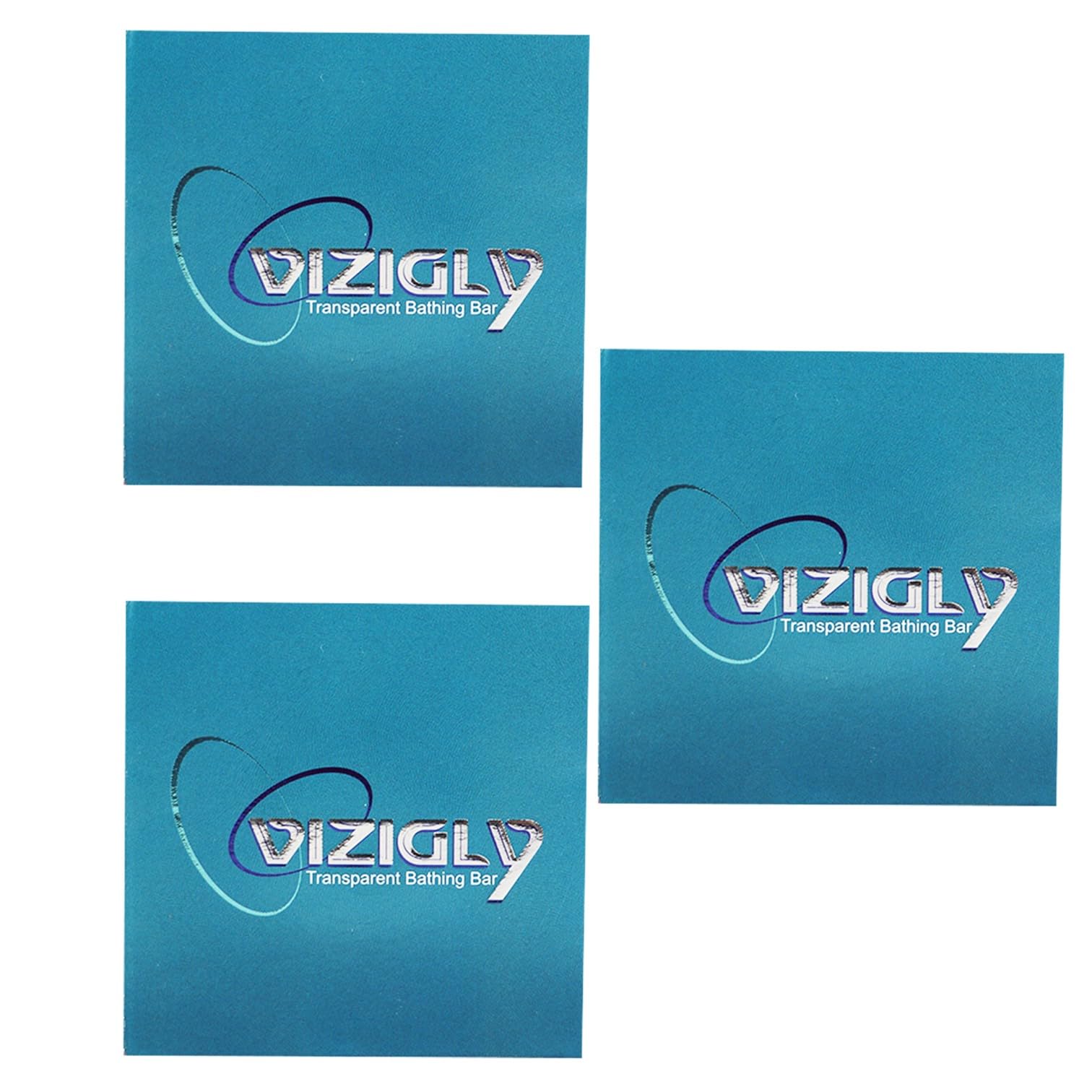 Vizigly Transparent Bathing Soap (75g) - 3 Pack | Gentle Cleansing Bar for Sensitive Skin | Perfect for Shower, Bath & Travel