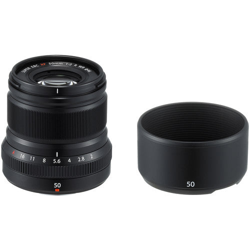 Fujifilm XF 50mm f/2 R WR Lens - Black Weather-Resistant Prime Lens for Portrait & Street Photography | Compatible with Fujifilm X-Mount Cameras