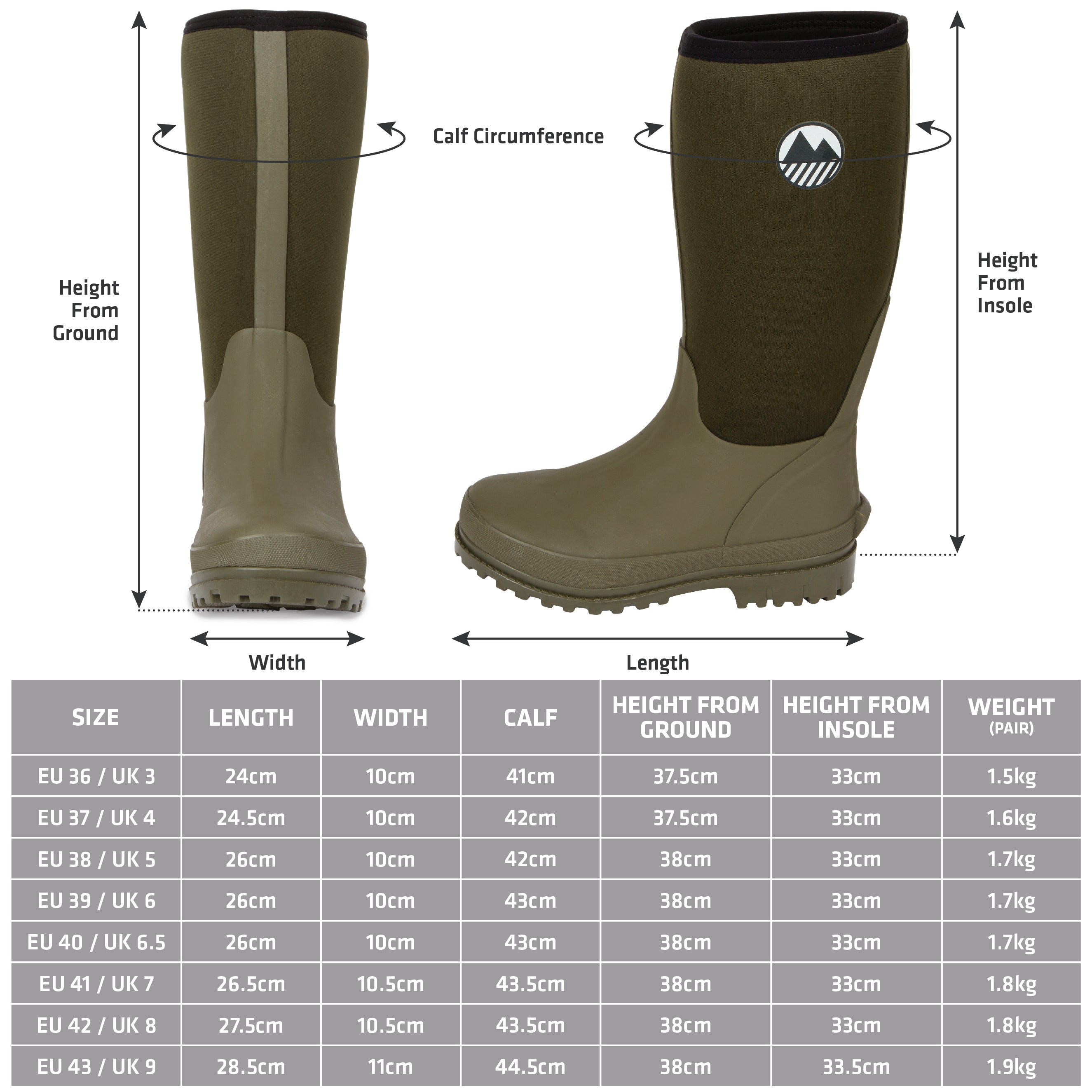 Women's Waterproof Neoprene Wellington Boots - Comfortable Rain Boots for Women - Perfect for Gardening, Hiking & Outdoor Activities