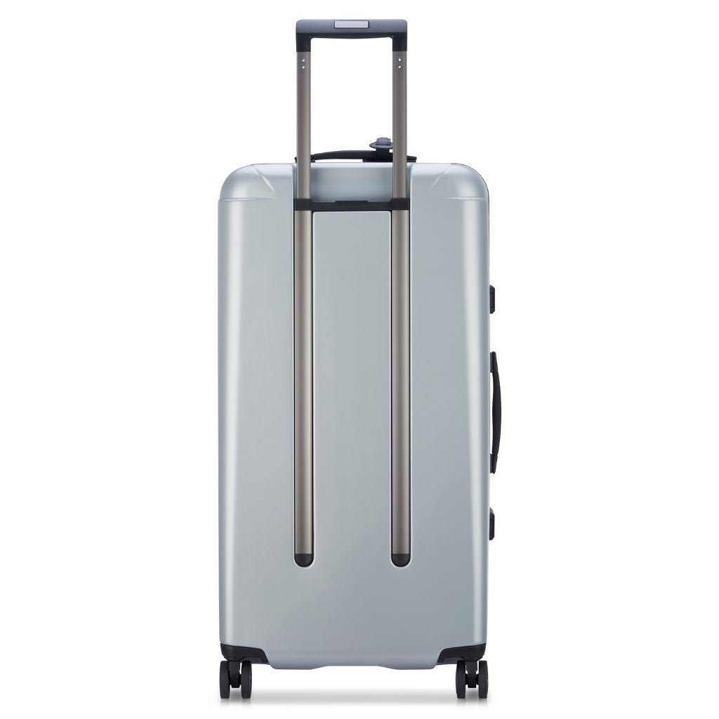 Peugeot Voyages 80cm Zipperless Hardshell Luggage Suitcase - Silver | Lightweight Spinner Trunk for Air Travel & Business Trips