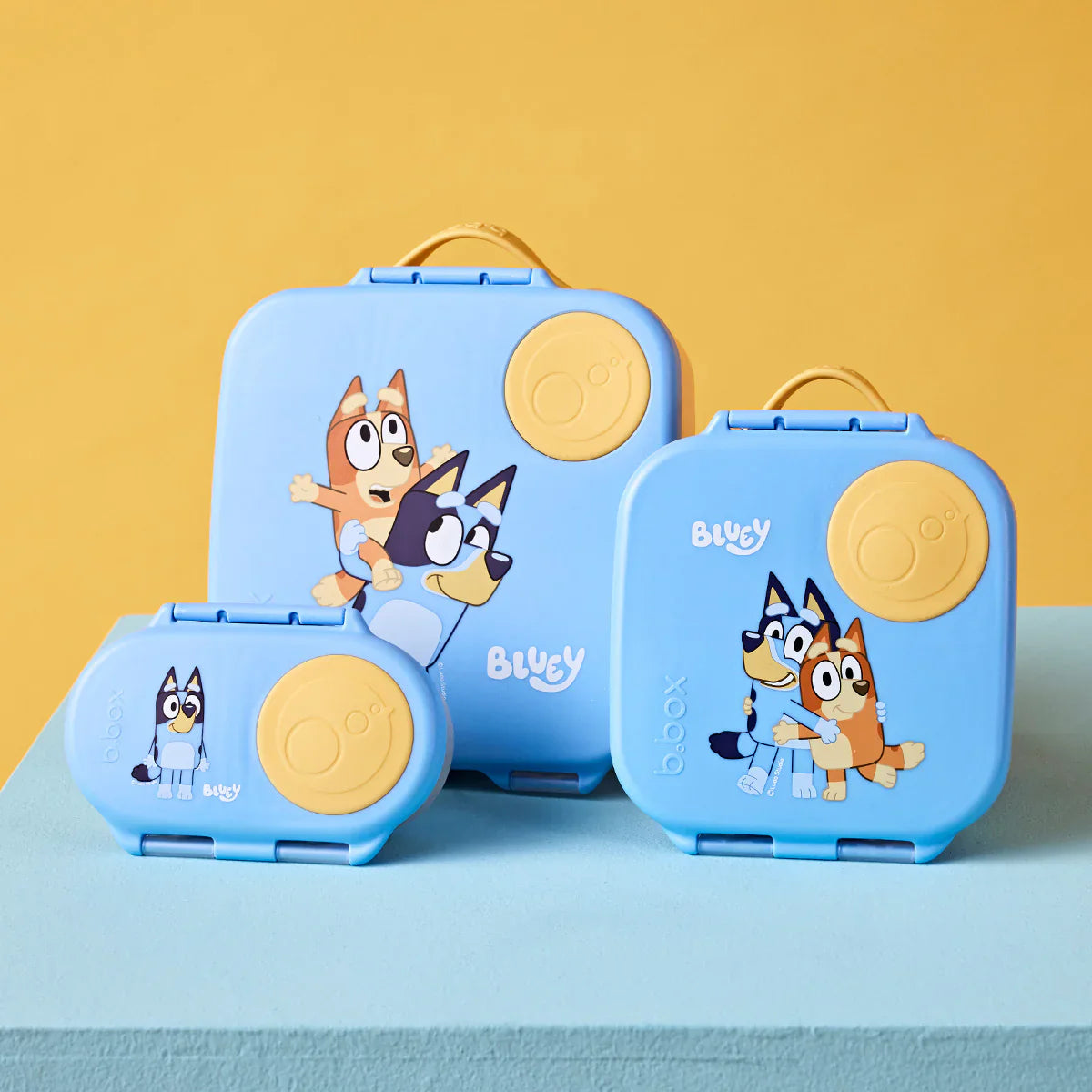 b.box MINI Lunch Box for Kids - Insulated, Leak-Proof & BPA-Free | Bluey Themed Lunch Container for School, Picnics & Travel (Blue)