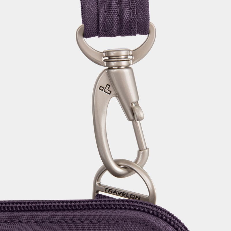 Travelon Anti-Theft Crossbody Bag for Women - Slim RFID Blocking Purse with Double Zipper for Travel, Commuting & Daily Use