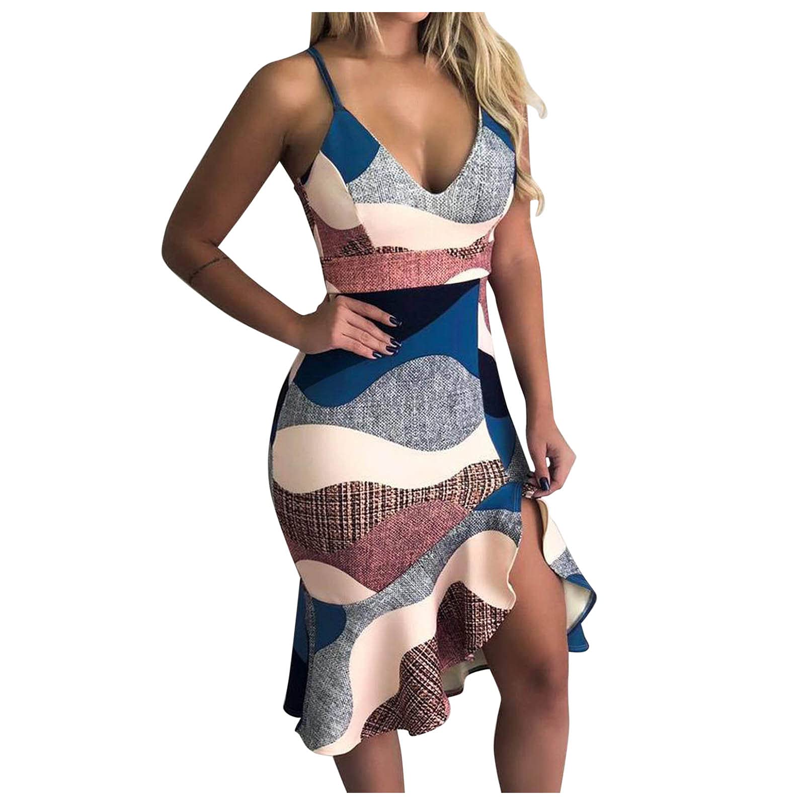 Sexy Women's Tank Dress - Sleeveless Bodycon Midi Dress for Party, Club & Casual Wear | Summer Fashion Staple | Perfect for Night Out, Date Night & Beach Vacations