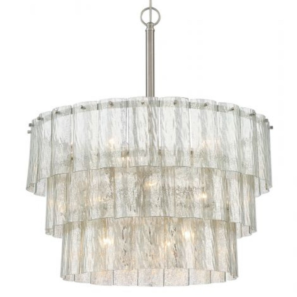 Bayside Tiered Chandelier - Modern Crystal Ceiling Light Fixture for Dining Room, Bedroom & Living Room | Elegant Lighting for Home Decor & Wedding Venues