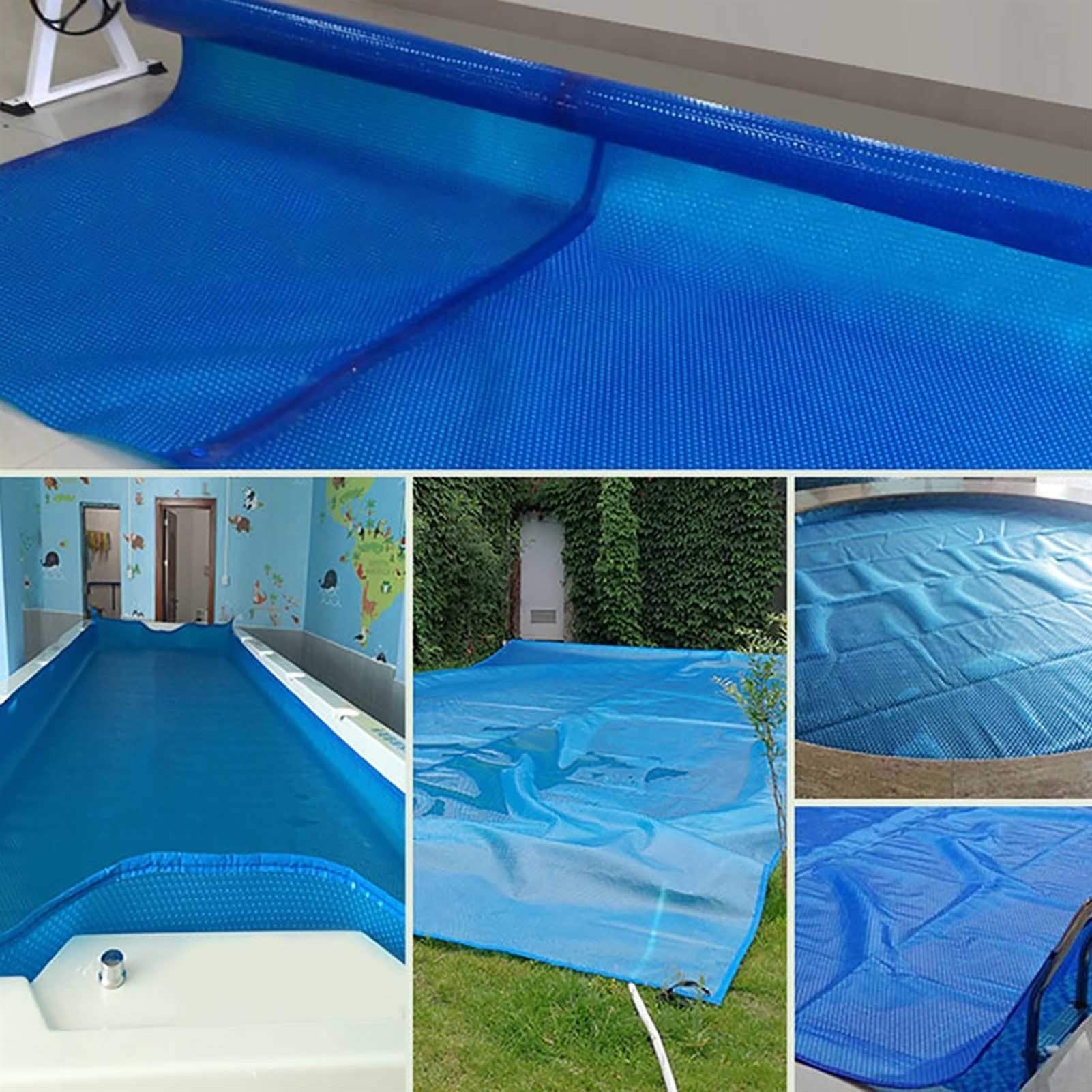 Heavy Duty Solar Pool Cover - Rectangle Bubble Heating Blanket with Grommets for Inground & Above Ground Pools | Summer & Winter Insulation | UV Resistant Tarpaulin (6ft x 19ft/2m x 6m) | Perfect for Backyard, Family Swimming & Energy Savings