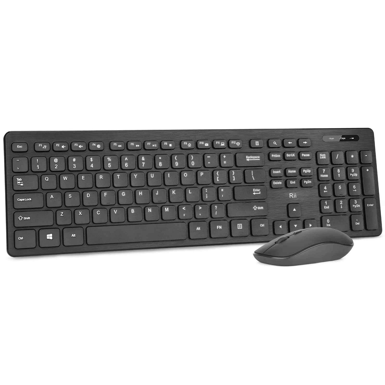 (10 Pack) Wireless Keyboard and Mouse Combo - Rii Standard Office PC Keyboard and Optical Wireless Mice for Windows/Android TV/PC/Laptop/PS3/PS4 - Perfect for Home Office, Gaming & Smart TV Use