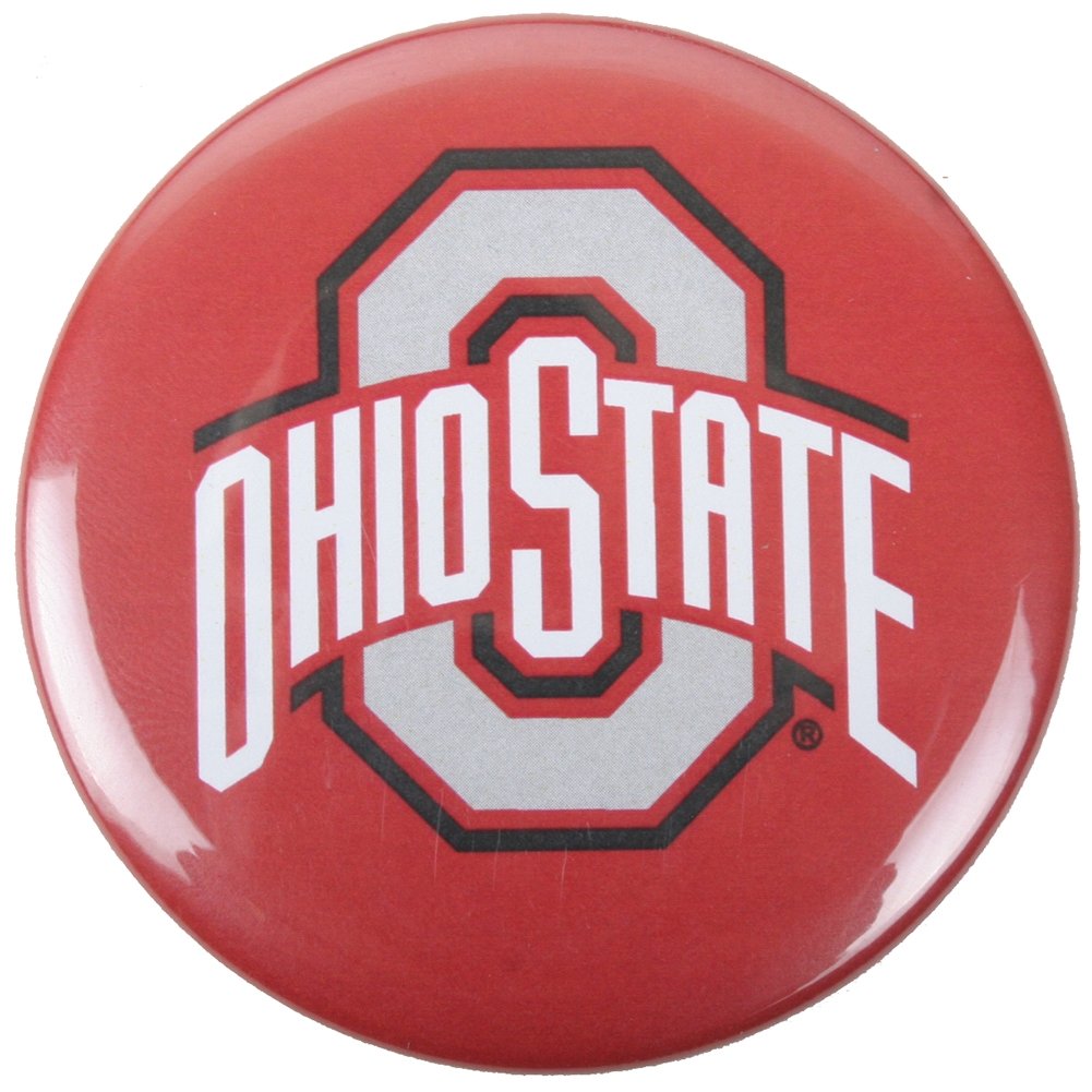 Ohio State Buckeyes Button Magnet - Red, White & Gray - Officially Licensed NCAA Fan Gear - Perfect for Cars, Fridges & Tailgating Parties