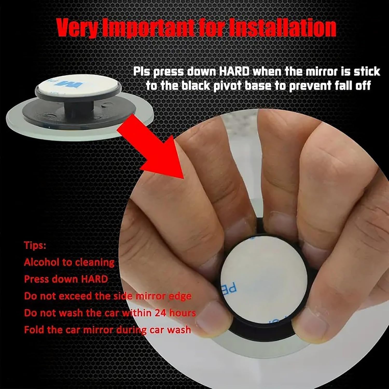 Heart Shaped Blind Spot Mirrors for Cars - Frameless 360° Wide Angle Convex Rearview Mirrors (1 Pair) - Cute Heart Design for Enhanced Safety & Style - Perfect for Compact Cars, SUVs & Trucks