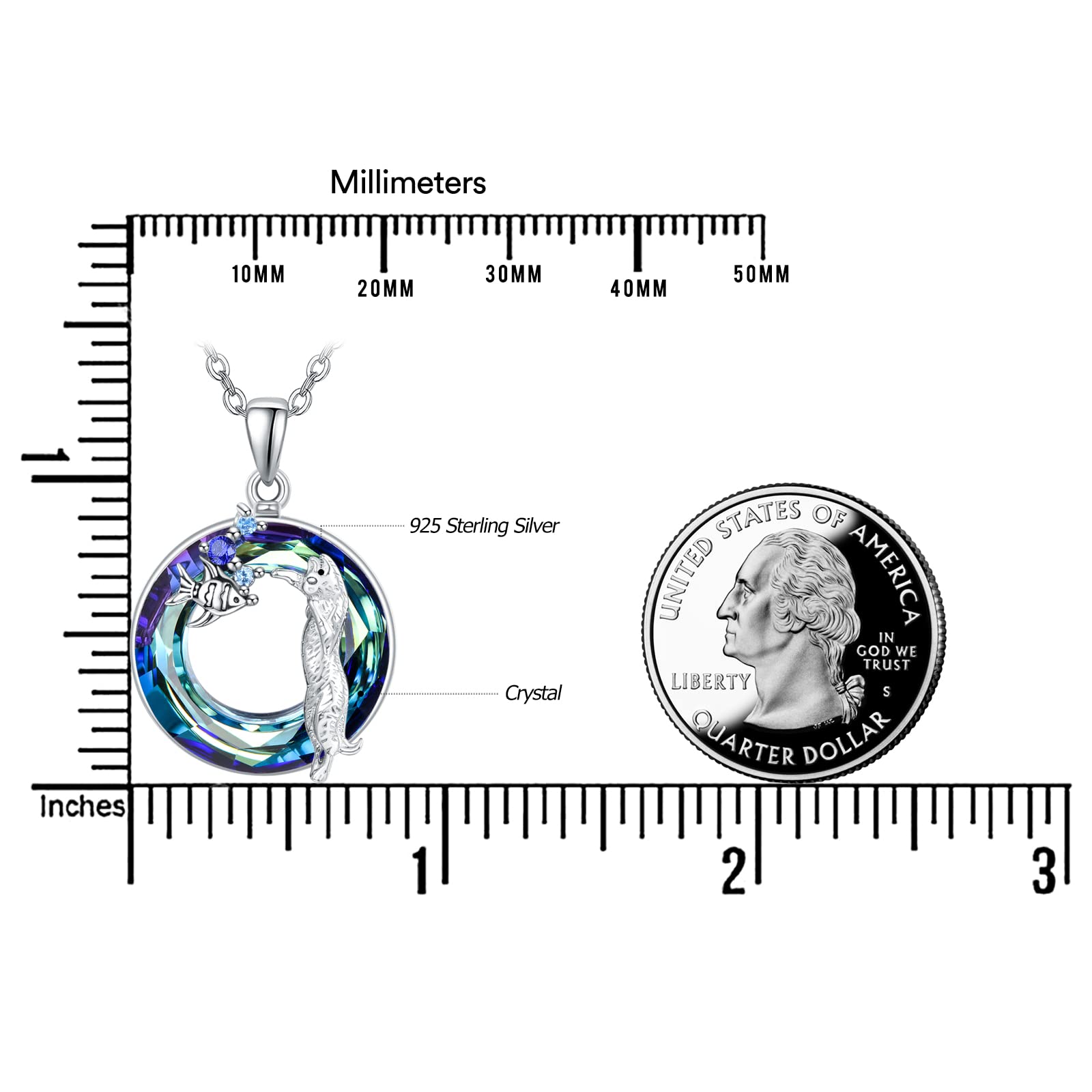 DreamBoat Sterling Silver Cat Necklace for Women - Elegant Crystal Cat Pendant, Cute Animal Jewelry, Perfect Friendship Gift for Cat Lovers | Ideal for Birthdays, Anniversaries & Everyday Wear