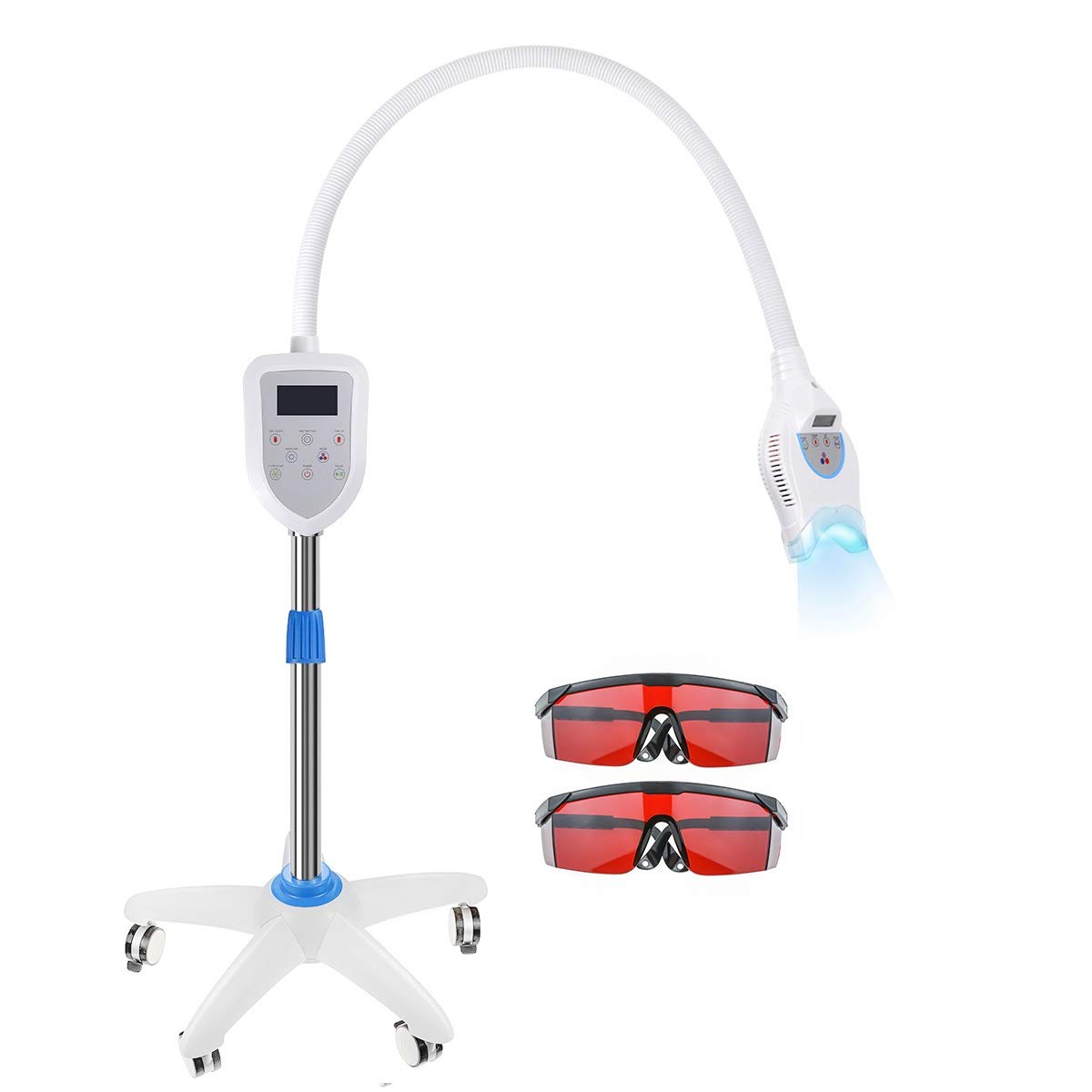 Professional 6 LED Teeth Whitening Machine with Blue & Red Light Therapy - Accelerates Bleaching for Brighter Smile | Perfect for Home Use & Dental Care