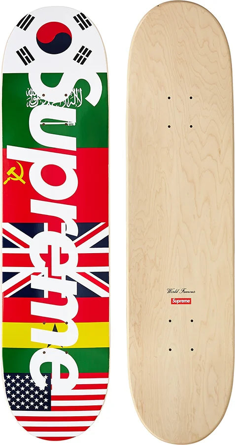 Supreme Flags Skateboard Deck - Premium Quality Skateboard for Street & Park Skating - Perfect for Skateboard Enthusiasts & Collectors