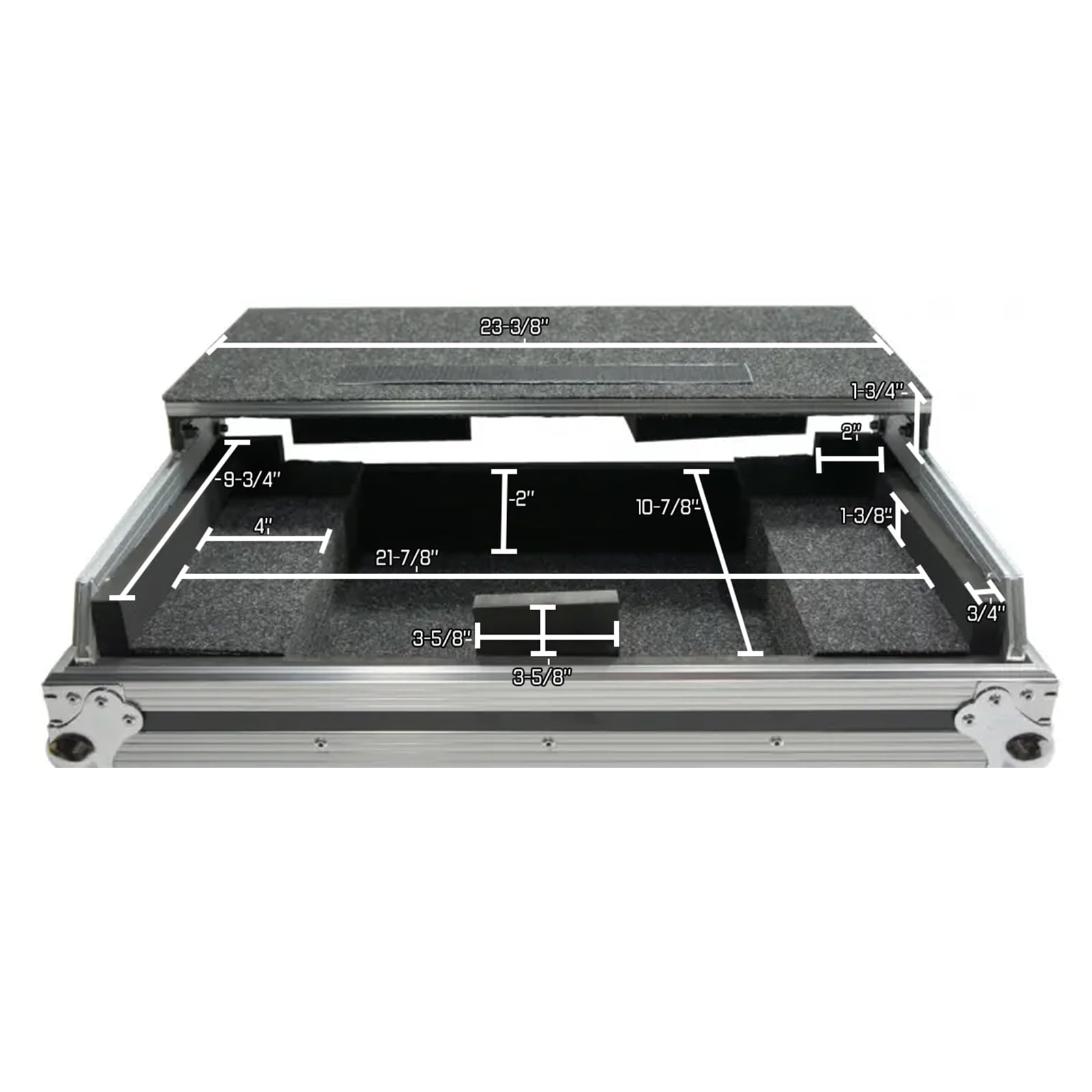 Harmony Audio HCMIXTRACKPRO3LT DJ Laptop Stand Case - Compatible with Numark Mixtrack Pro 3 | Portable DJ Equipment for Live Performances & Studio Mixing