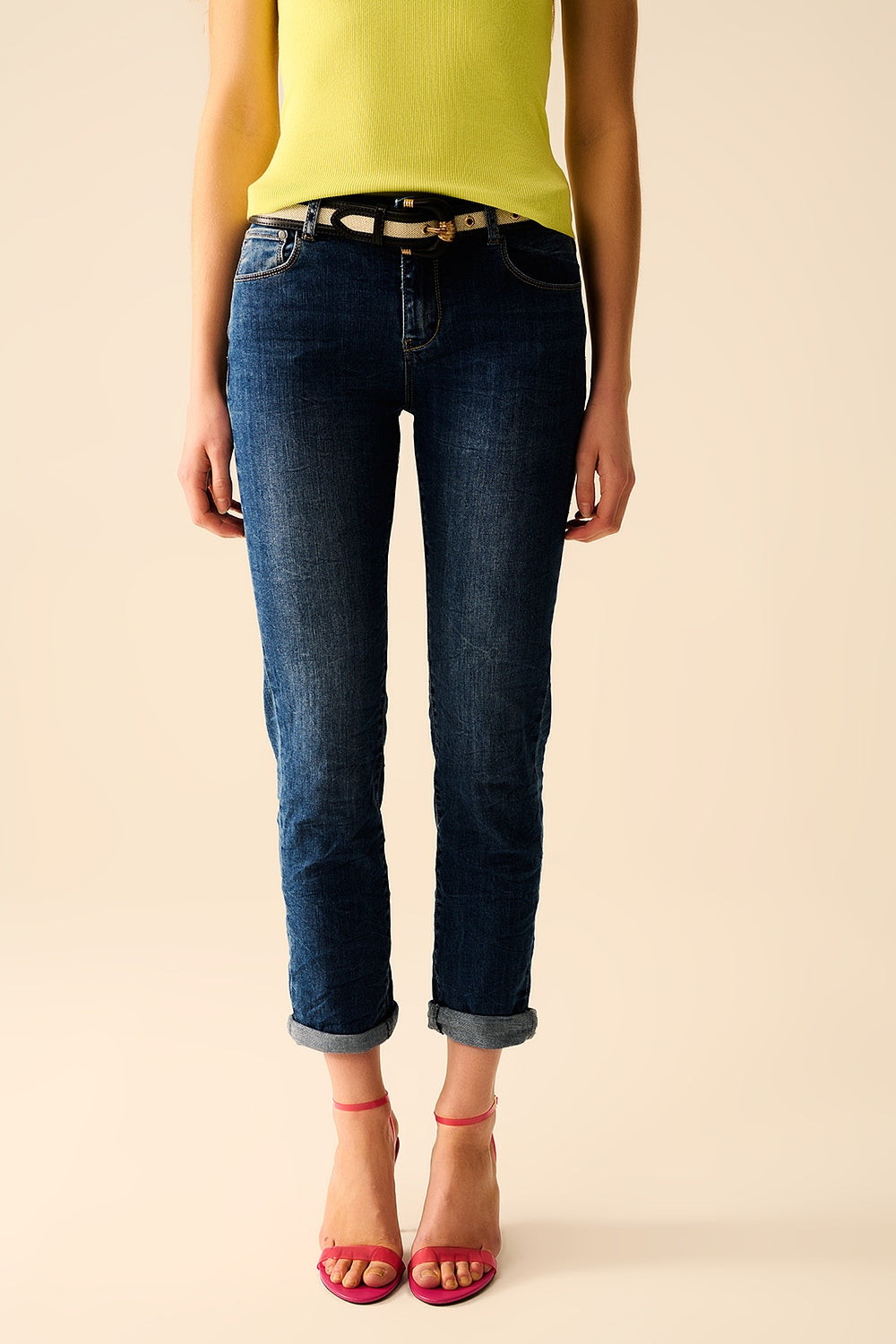 Super Stretch Medium Wash Skinny Jeans for Women - High Waist Slim Fit Denim Pants for Casual Wear & Everyday Outfits