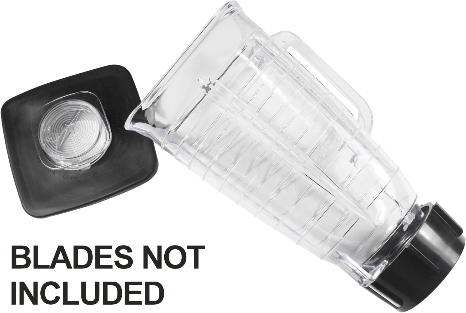 HQRP 5-Cup Plastic Square Replacement Blender Jar for Oster Osterizer Blenders - 4.5