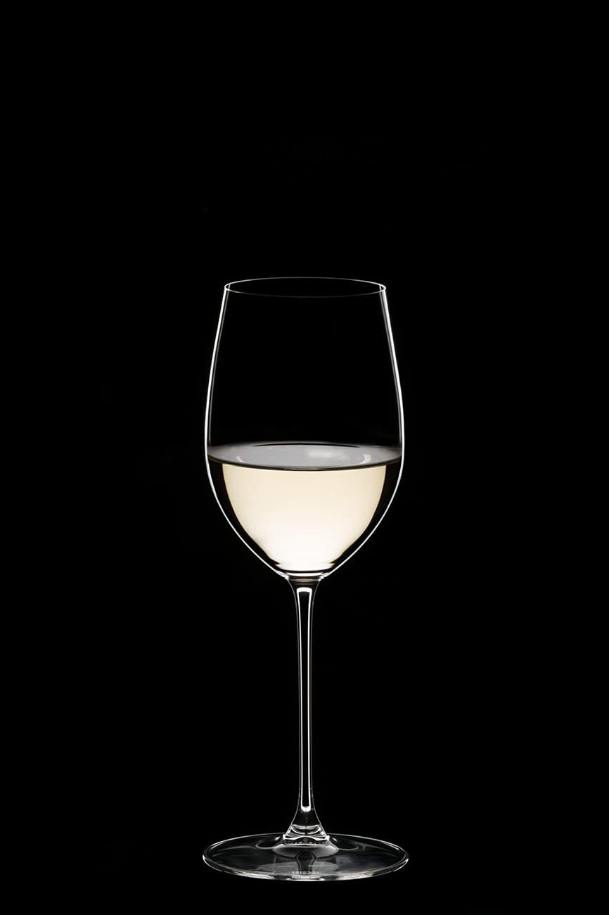 RIEDEL Veritas Crystal Viognier & Chardonnay Wine Glasses - Set of 4 - Premium Stemware for White Wine Tasting, Dinner Parties & Elegant Home Entertaining