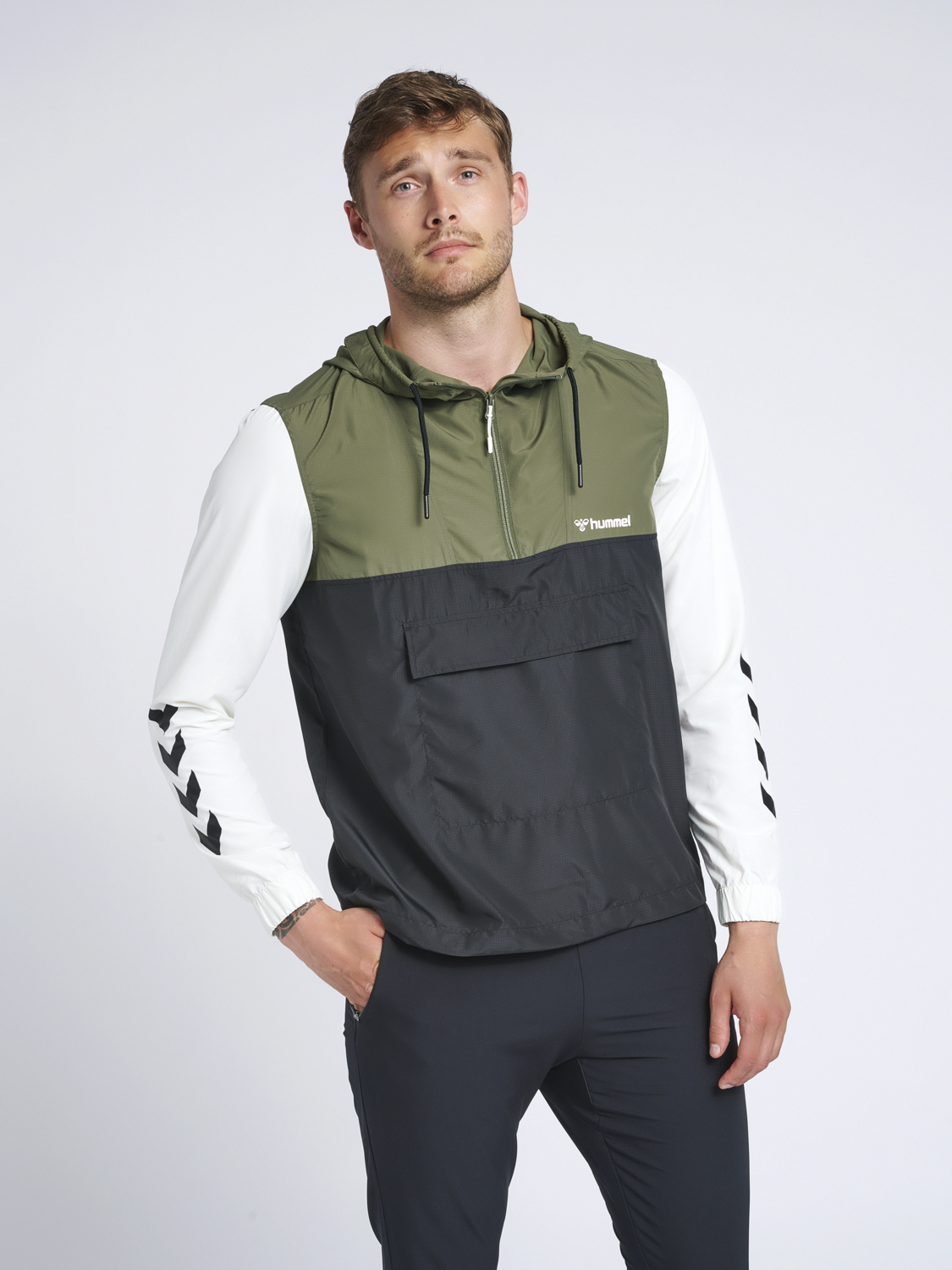 Hummel hmlATON Half Zip Jacket for Men & Women - Lightweight Fleece Pullover with Beetle Design - Perfect for Outdoor Activities, Hiking & Casual Wear