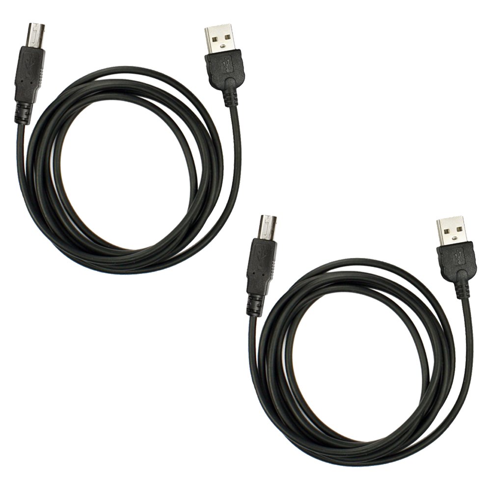 2 Pack Fenzer 15ft USB Printer Cable for HP Deskjet 5550 5940 5940xi 6122 6127 - High Speed USB 2.0 A to B Cord for Printing, Scanning & Faxing - Perfect for Home Office & Small Business Use
