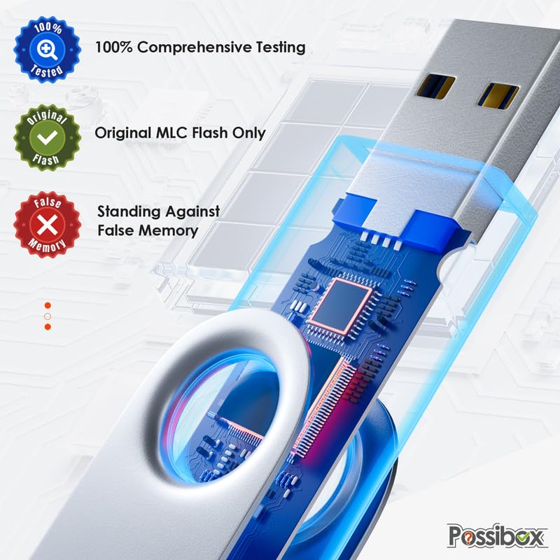 Custom Logo Swivel USB Flash Drive 1GB - Bulk USB 2.0 Promotional Products (1000 Pack) - Personalized Branded Giveaways for Trade Shows, Corporate Gifts & Business Events