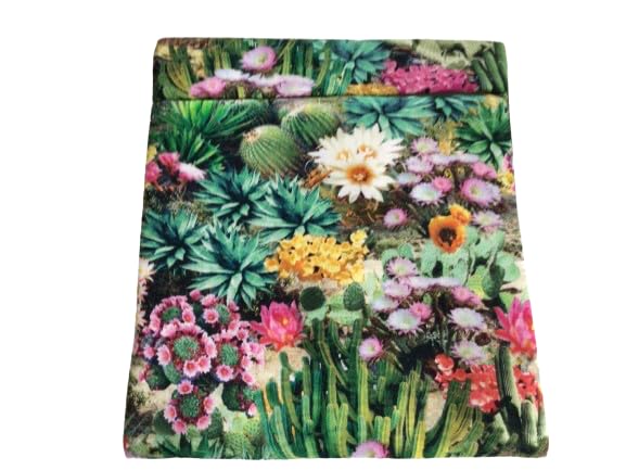 Large Microwave Potato Bag - Flowering Cactus Design, 100% Cotton Handmade Baked Potato Warmer for Kitchen | Perfect for Baking Potatoes, Reheating Food & Keeping Meals Warm