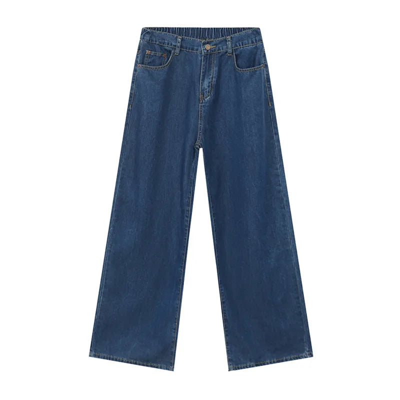 American Style Casual Men's Denim Pants - Loose Fit Wide Leg Jeans for Men | Summer & Fall Fashion Trendy Trousers | Perfect for Streetwear, Daily Wear and Casual Outings