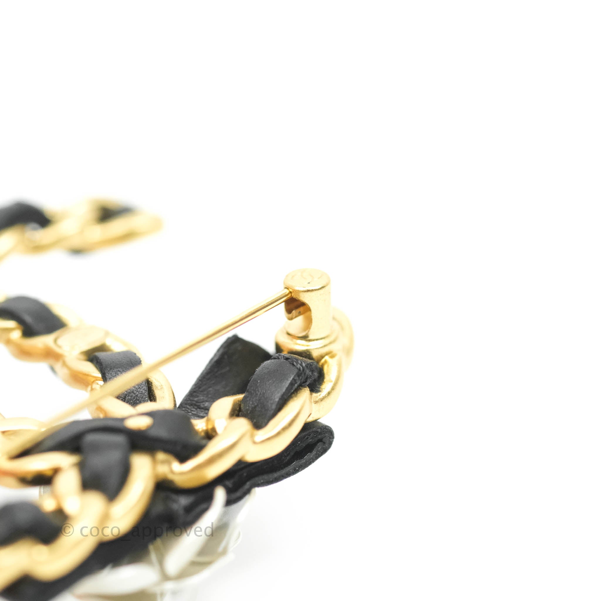 Chanel CC Braid Camellia Brooch in Aged Gold Tone - 20A Collection | Elegant Fashion Accessory for Women, Perfect for Dresses, Jackets & Handbags