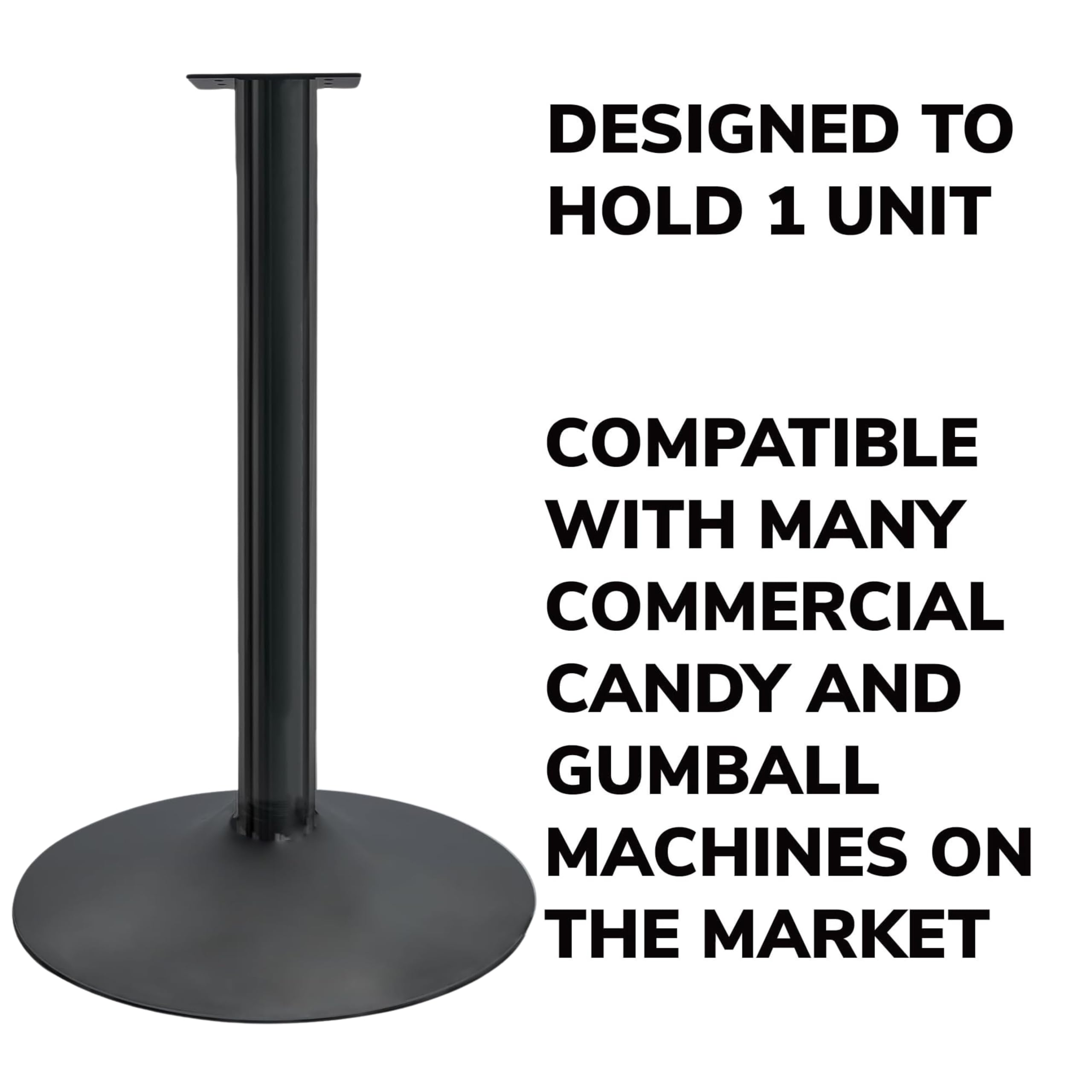 Commercial Big Capsule Vending Machine with Stand - 2 Inch Round Capsule Prize Dispenser for Gumballs, Bouncy Balls & Toys - Yellow Arcade Vending Machine for Malls, Arcades, Restaurants & Retail Stores