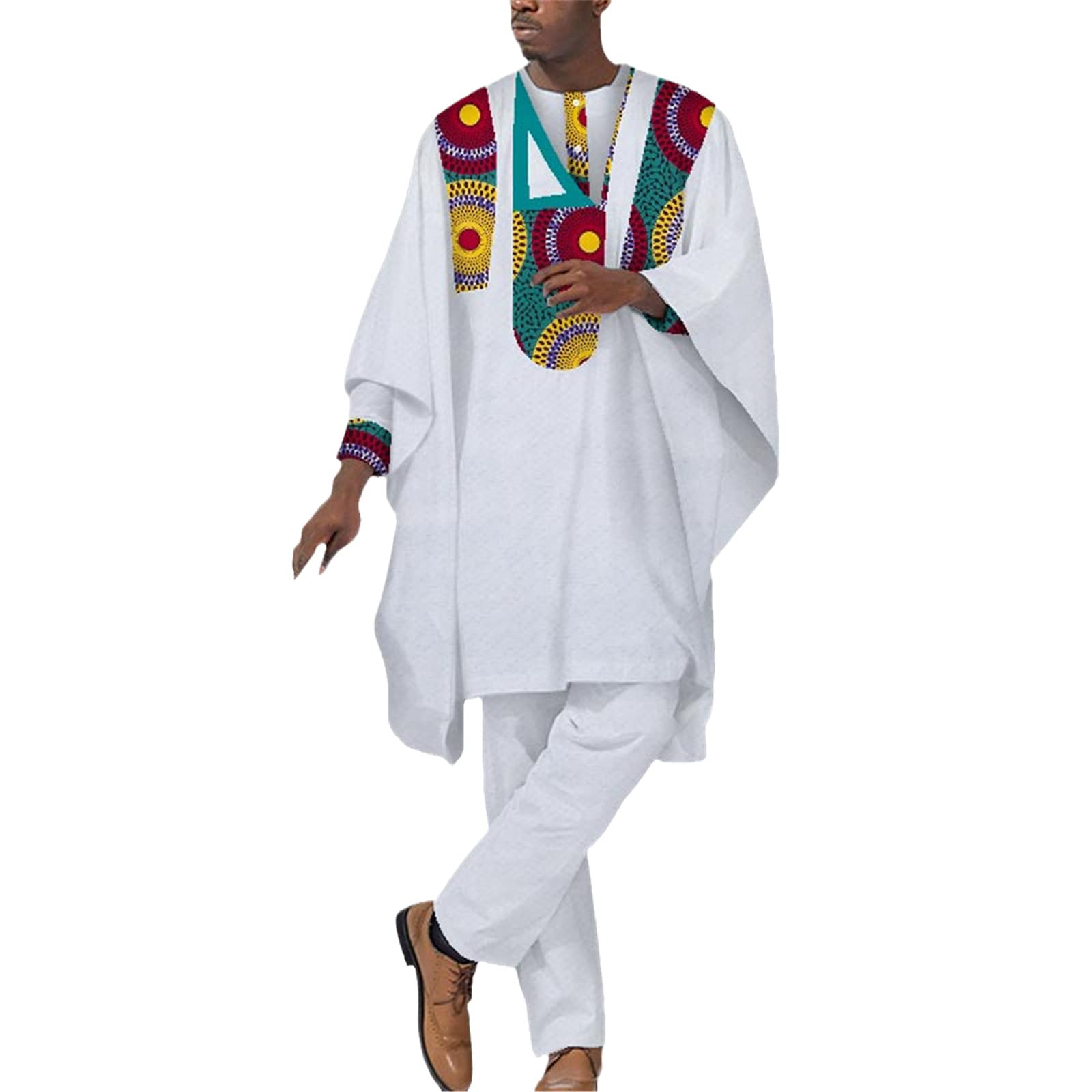 **African Boubou Men's Traditional Nigerian Robe Suit – Dashiki Bazin Riche Outfit for Festivals & Special Occasions – Perfect for Weddings, Cultural Events & Celebrations**