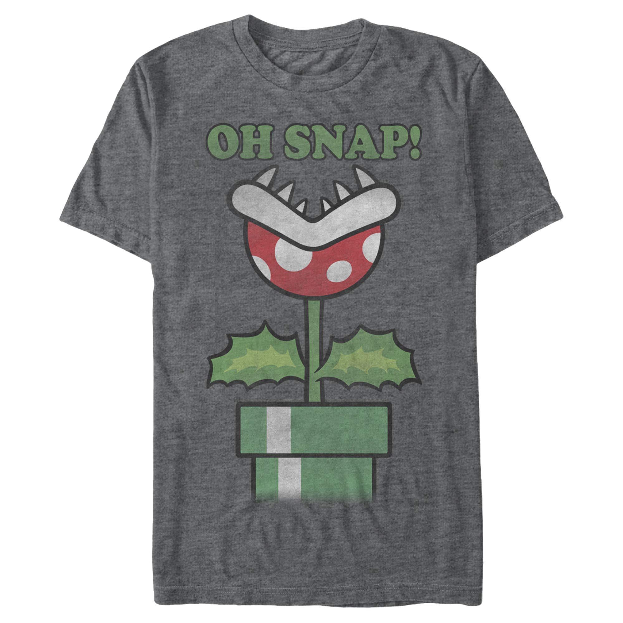 Super Mario Piranha Plant Oh Snap Vintage T-Shirt for Men - Retro Gaming Graphic Tee for Nintendo Fans - Perfect for Casual Wear & Cosplay